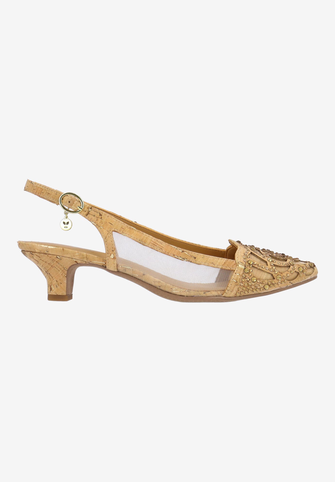 Elsinora Slingback Pump, NATURAL GOLD, alternate image number 3