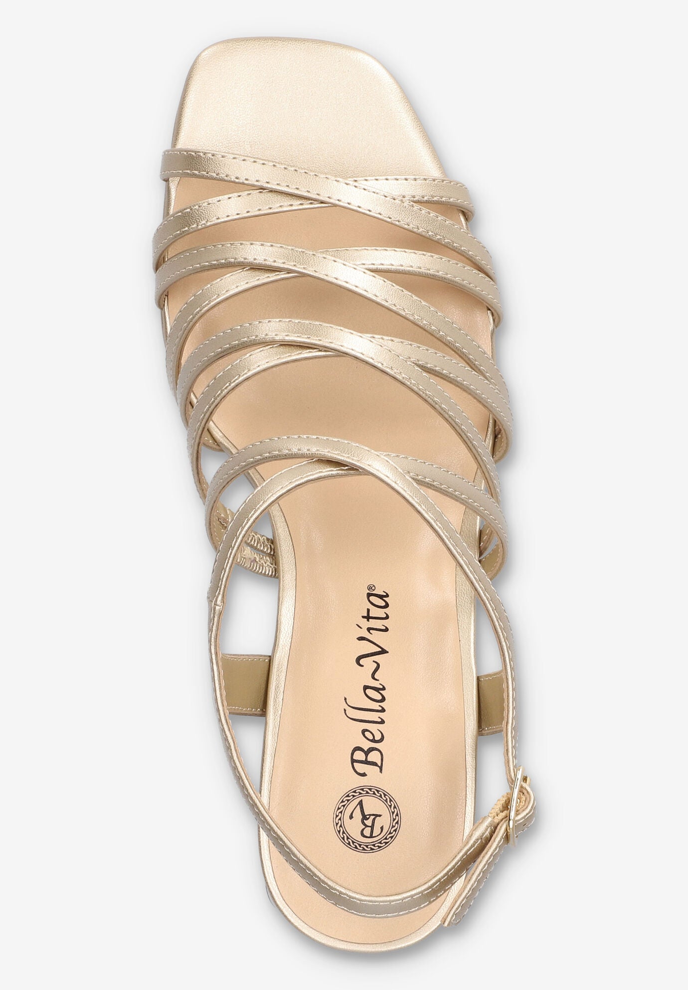 Damsel Square Toe Heeled Sandal, CHAMPAGNE, alternate image number 6