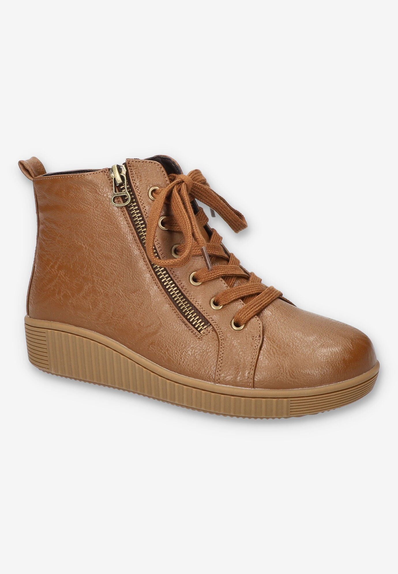 Hollyann Slip-Resistant Ankle Boot, TAN BURNISHED, hi-res image number 0