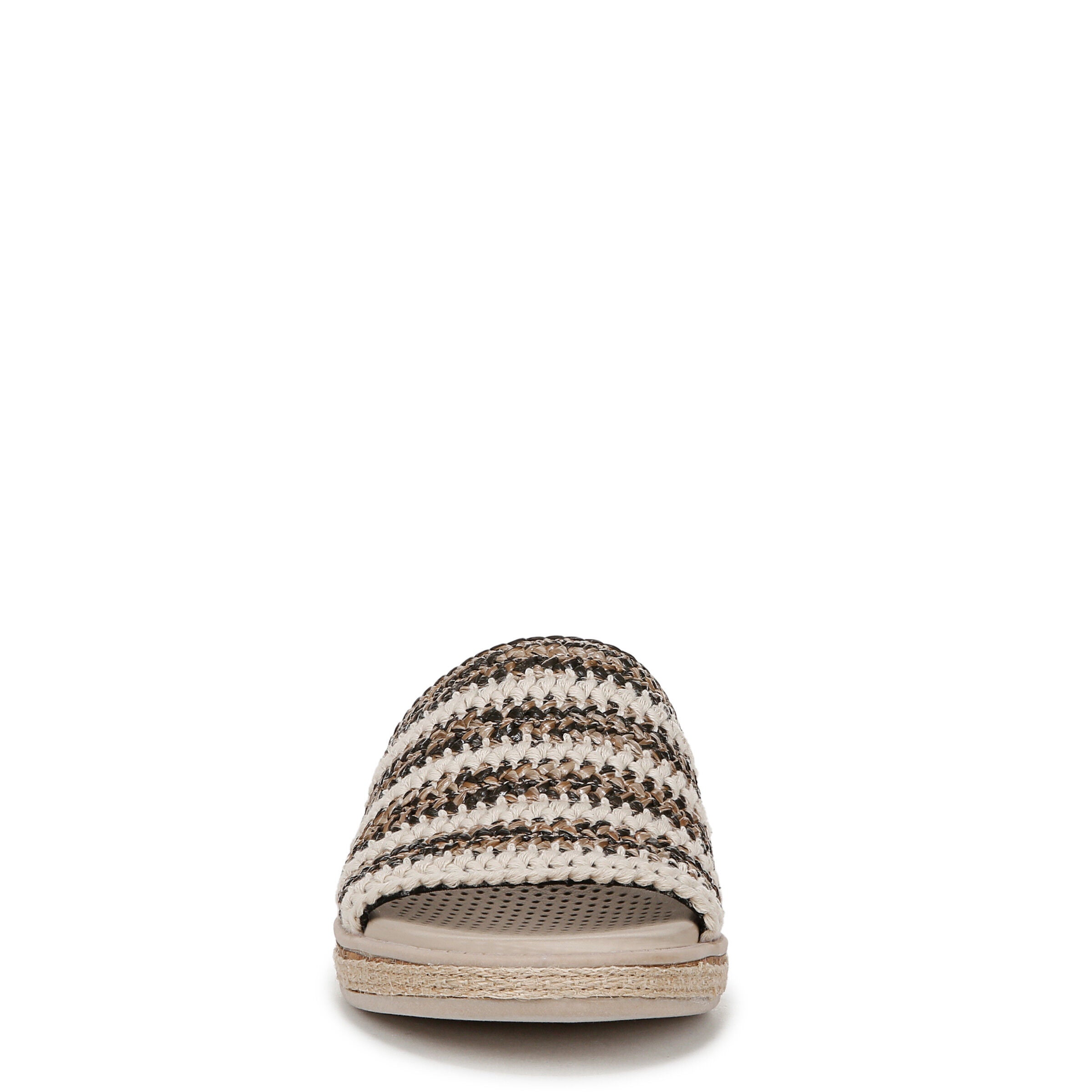 Breezy Wedge Sandal, BLACK RAFFIA, alternate image number 4