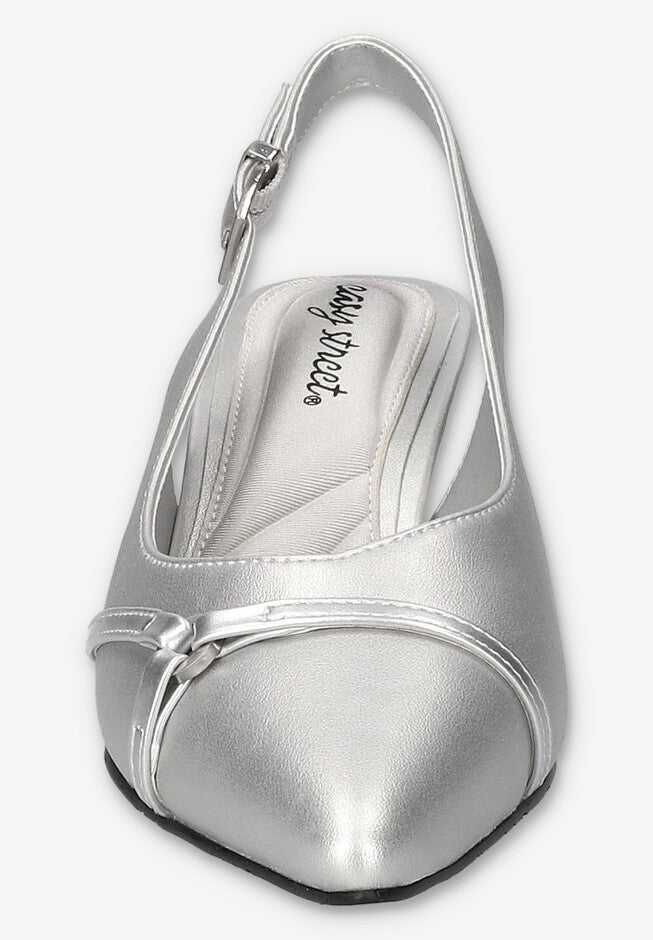 Feena Slingback Pump, SILVER, on-hover image number 1