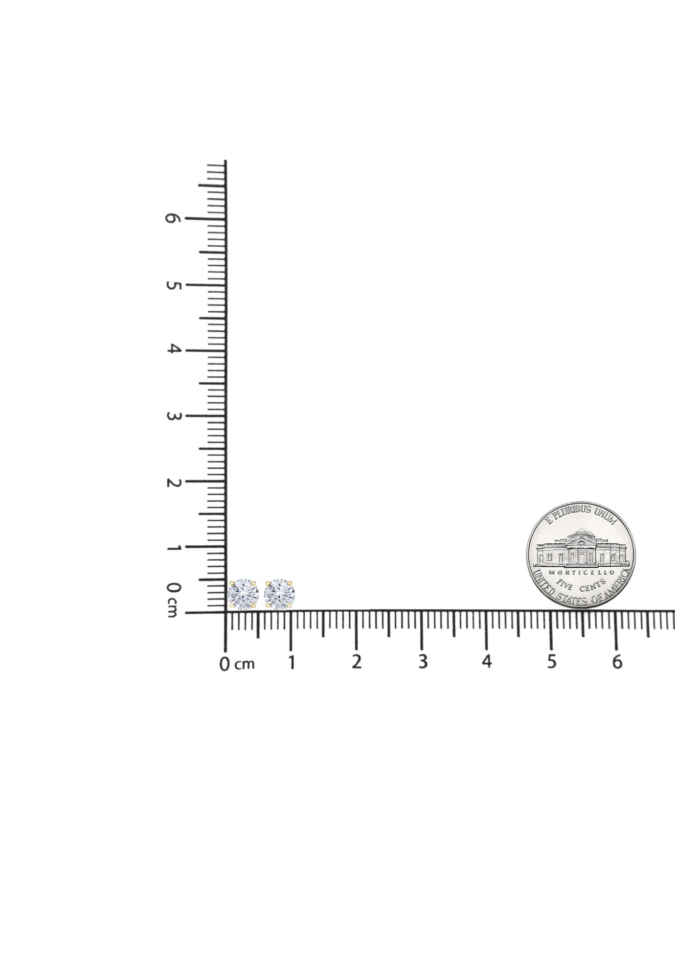 14K Gold 1.0 Cttw Round Brilliant Cut Lab Grown Diamond 4-Prong Classic Solitaire Stud Earrings, , alternate image number 8