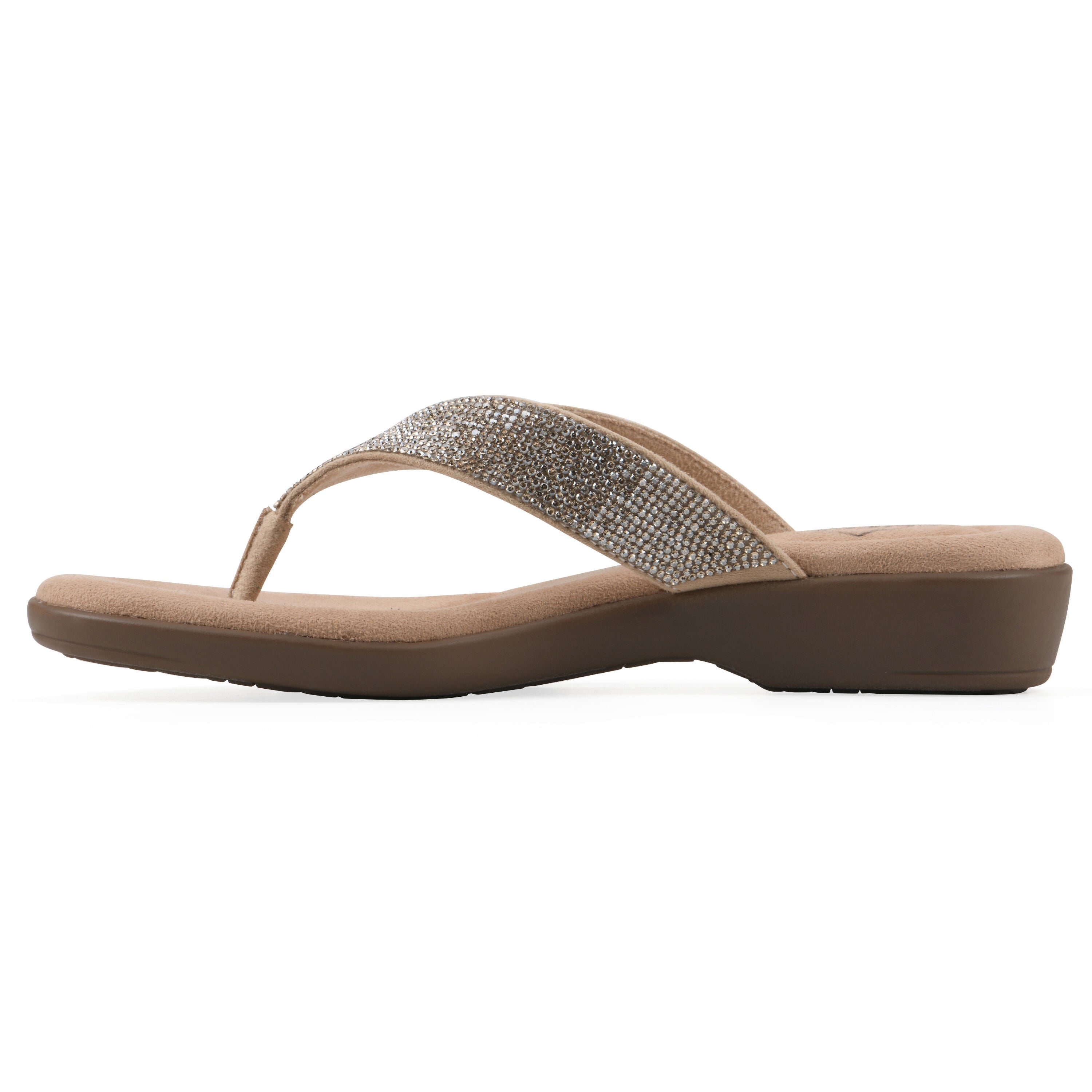 Becharm Thong Sandal, GOLD FABRIC, alternate image number 3