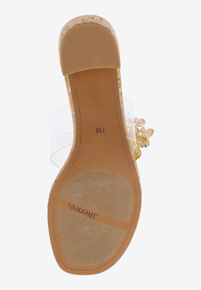 Beeutiful Thong Sandal, CLEAR NATURAL GOLD, alternate image number null