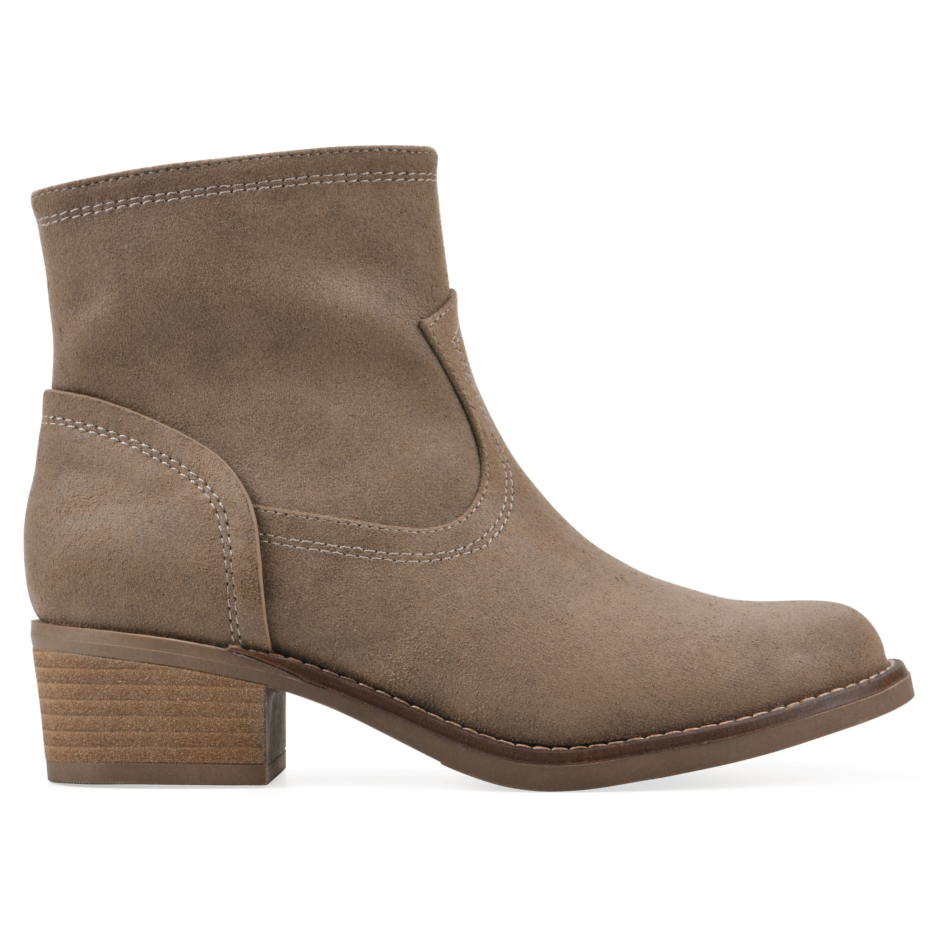 Meringue Western Bootie, DARK TAUPE FABRIC, alternate image number 2