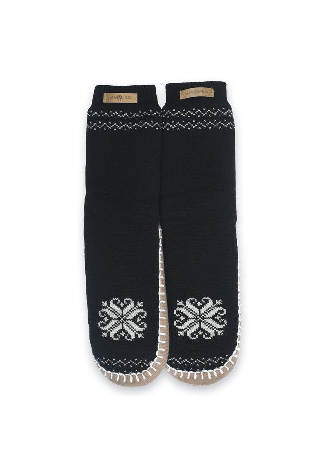 Cuffed Pattern Slipper Sock, , alternate image number 2