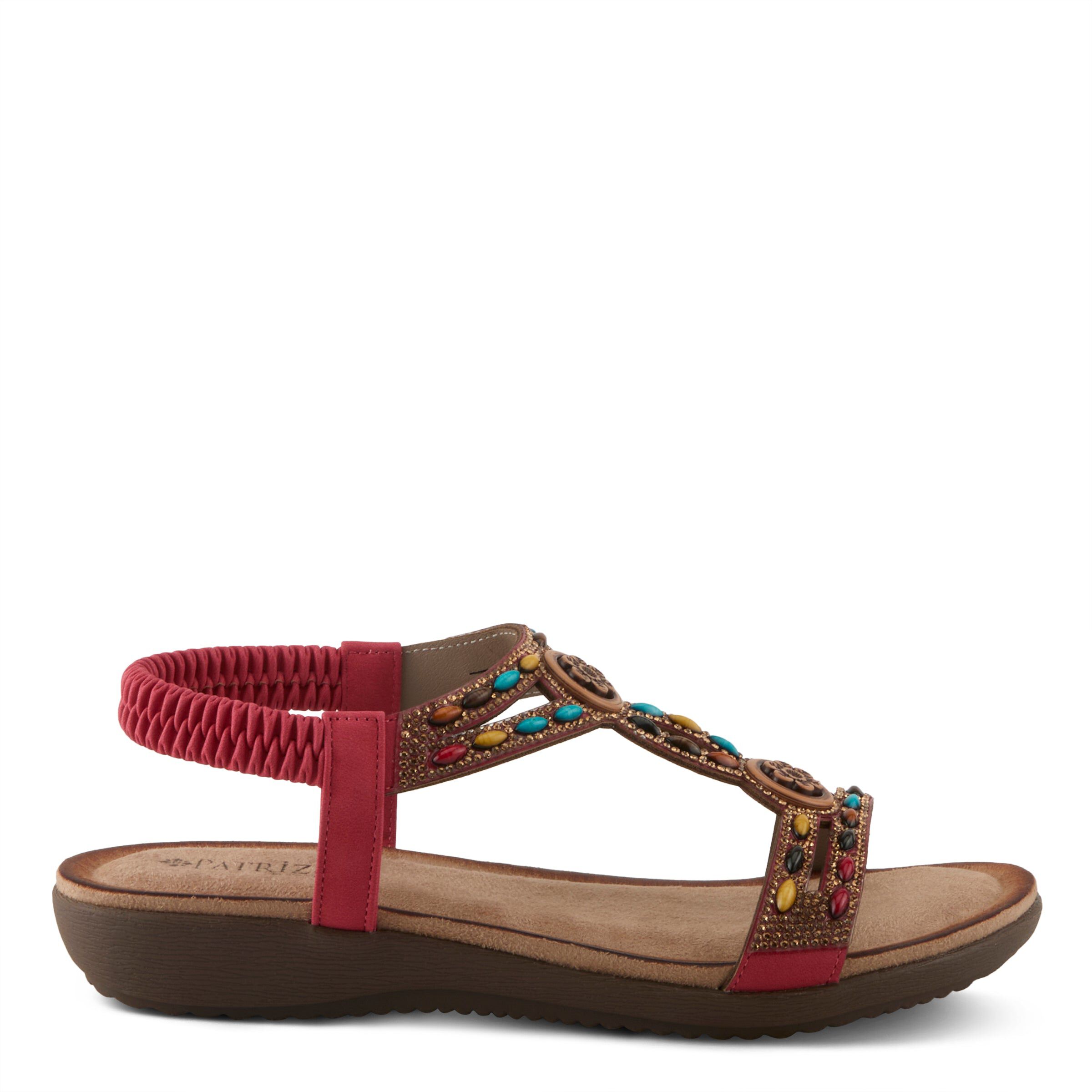 Ponyo Ankle Strap Sandal, RED, alternate image number 4