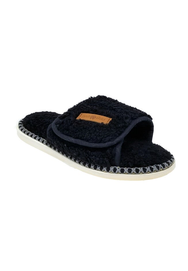 Berber Adjustable Scuff Slipper, BLACK, hi-res image number null