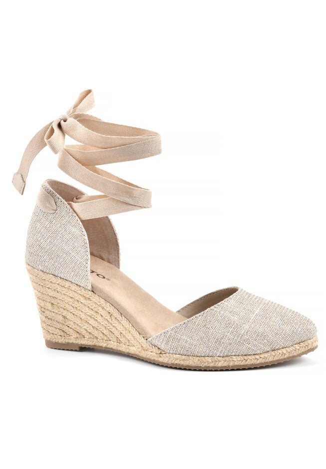 Coachella Espadrille Wedge , SILVER, hi-res image number 0