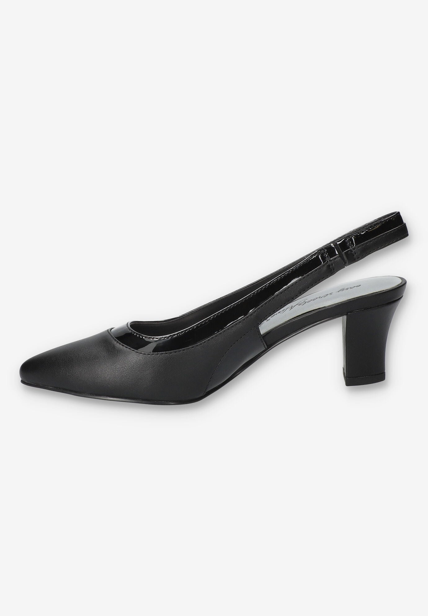 Dessa Slingback Pump, BLACK PATENT, alternate image number 4
