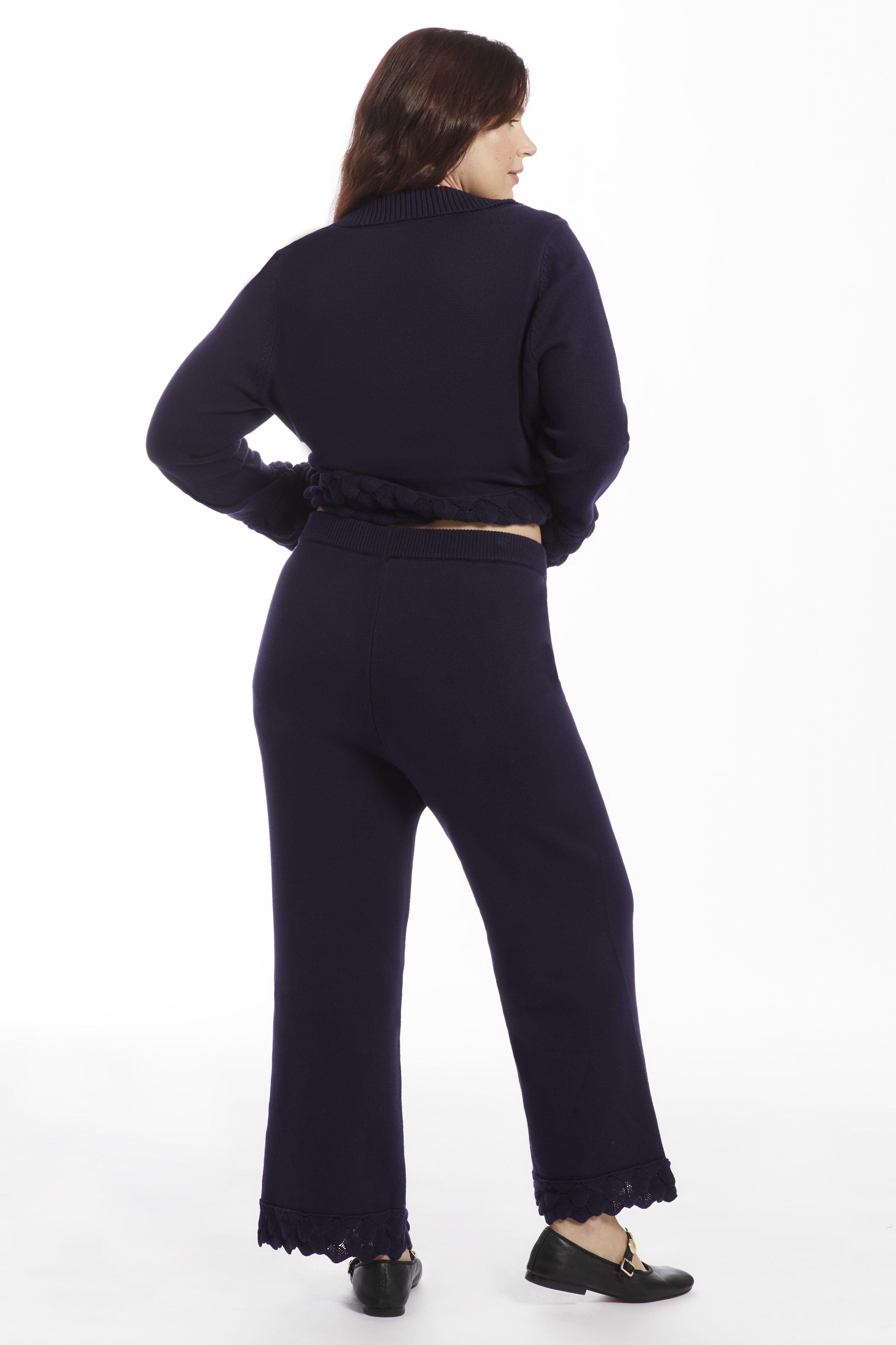 Ruffle Detail Sweater Pant, INKLING, alternate image number 2