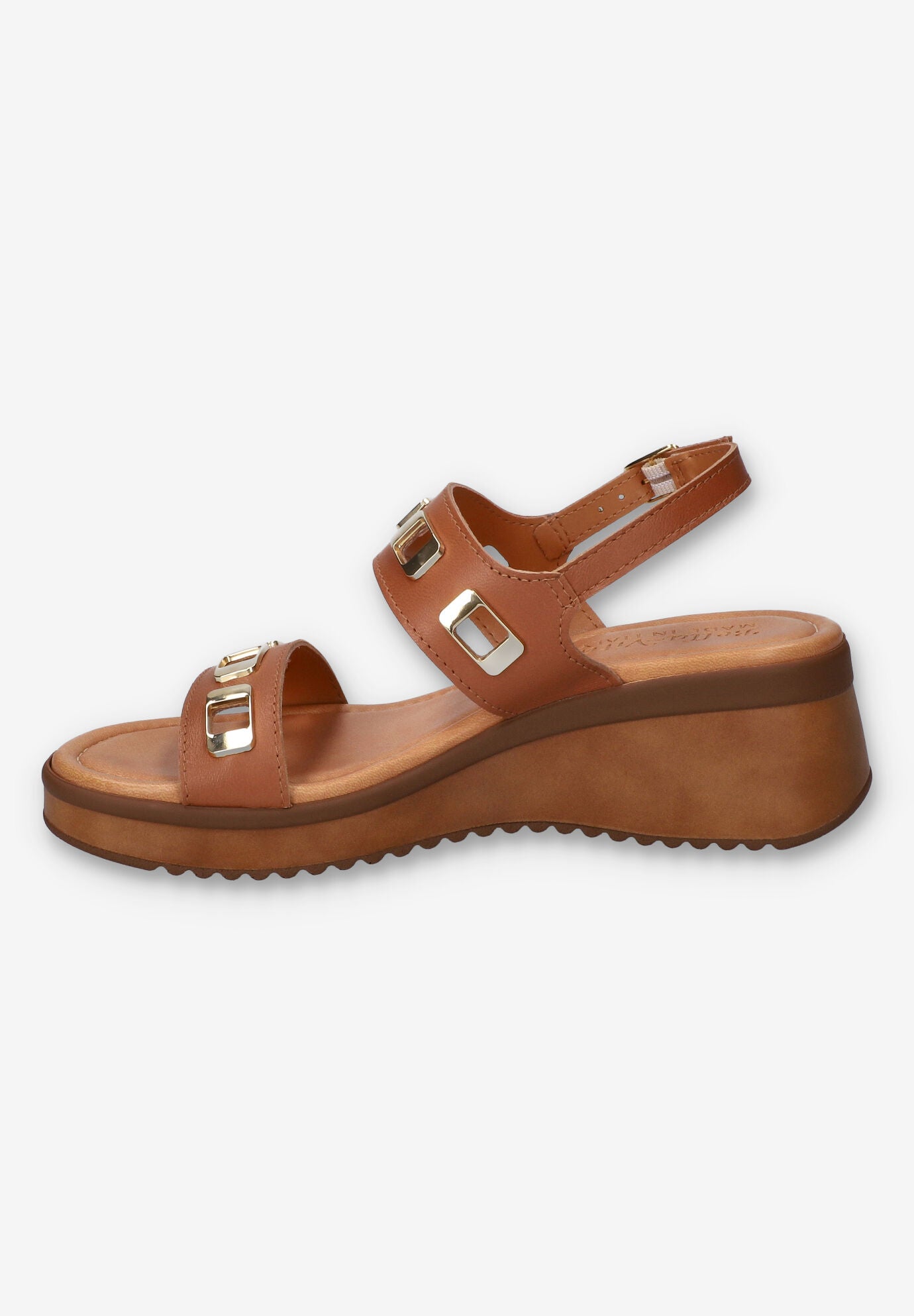 Vic-Italy Wedge Sandal, WHISKEY LEATHER, alternate image number 4