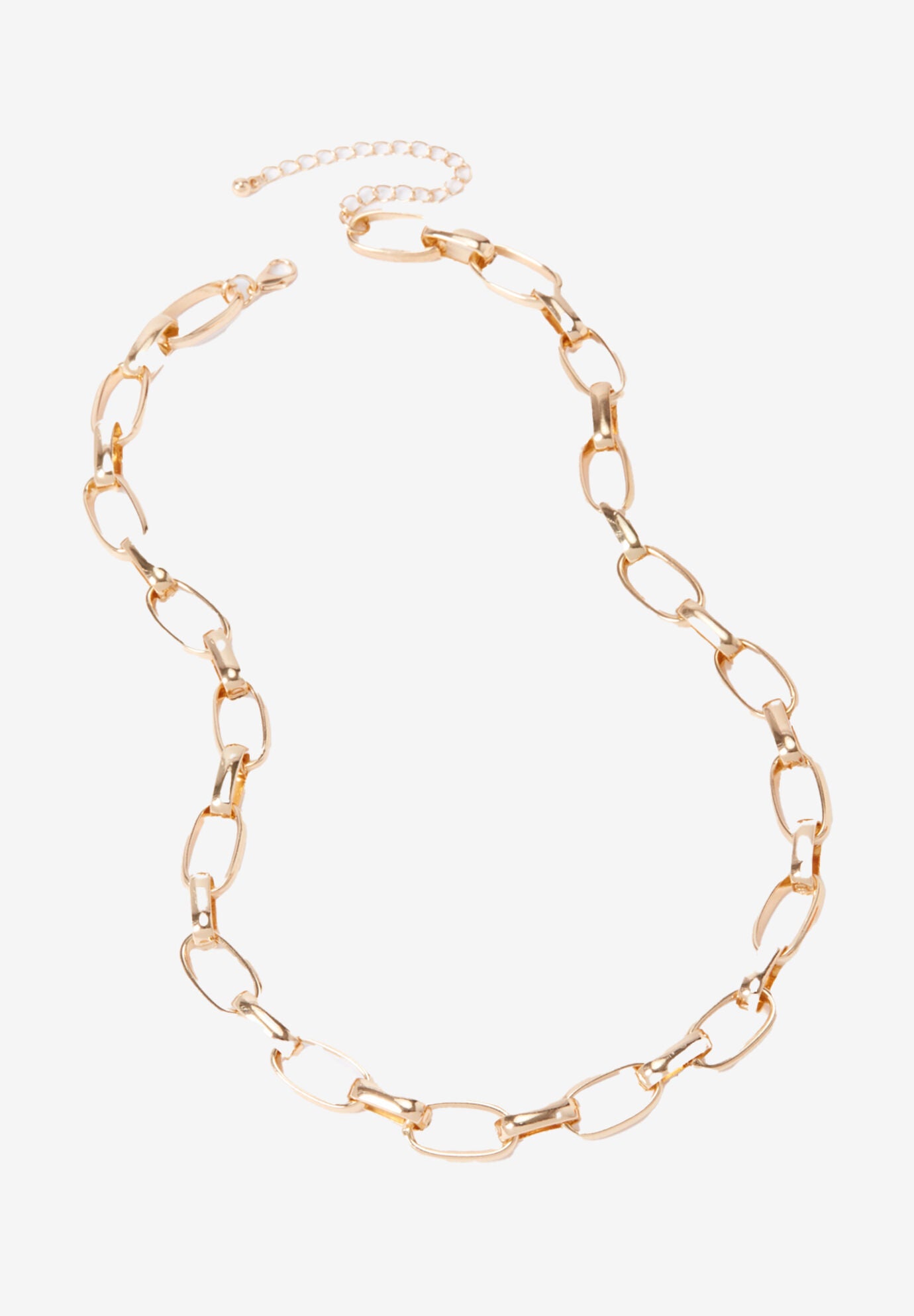 Chain Link Necklace, GOLD, on-hover image number 1