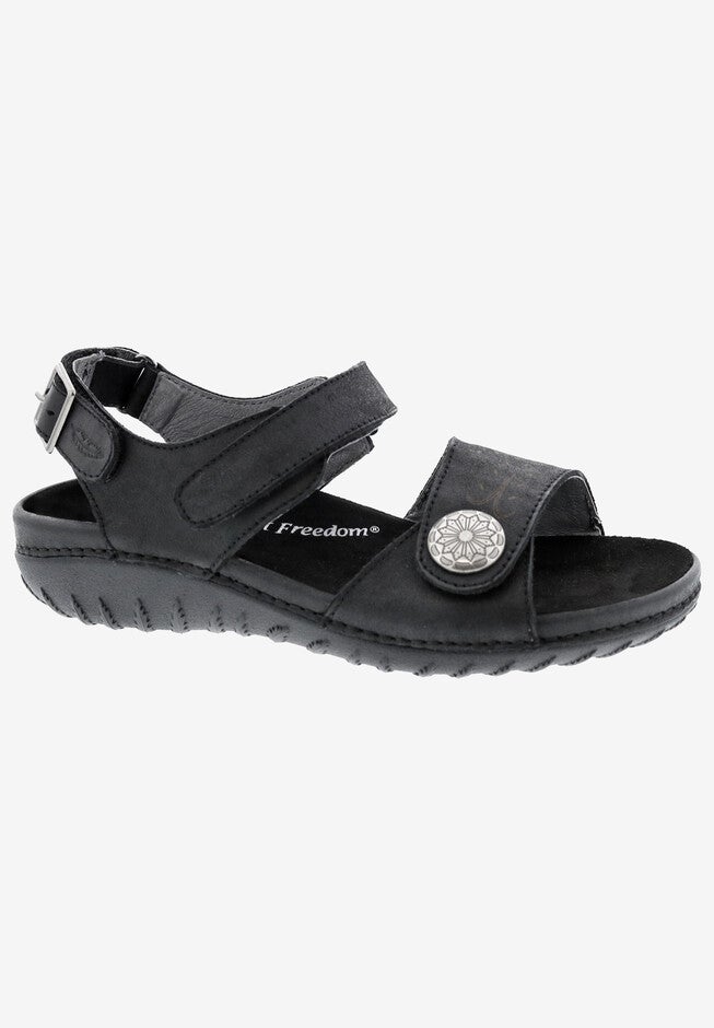 Drew Workaroud Sandals, BLACK LEATHER, hi-res image number 0