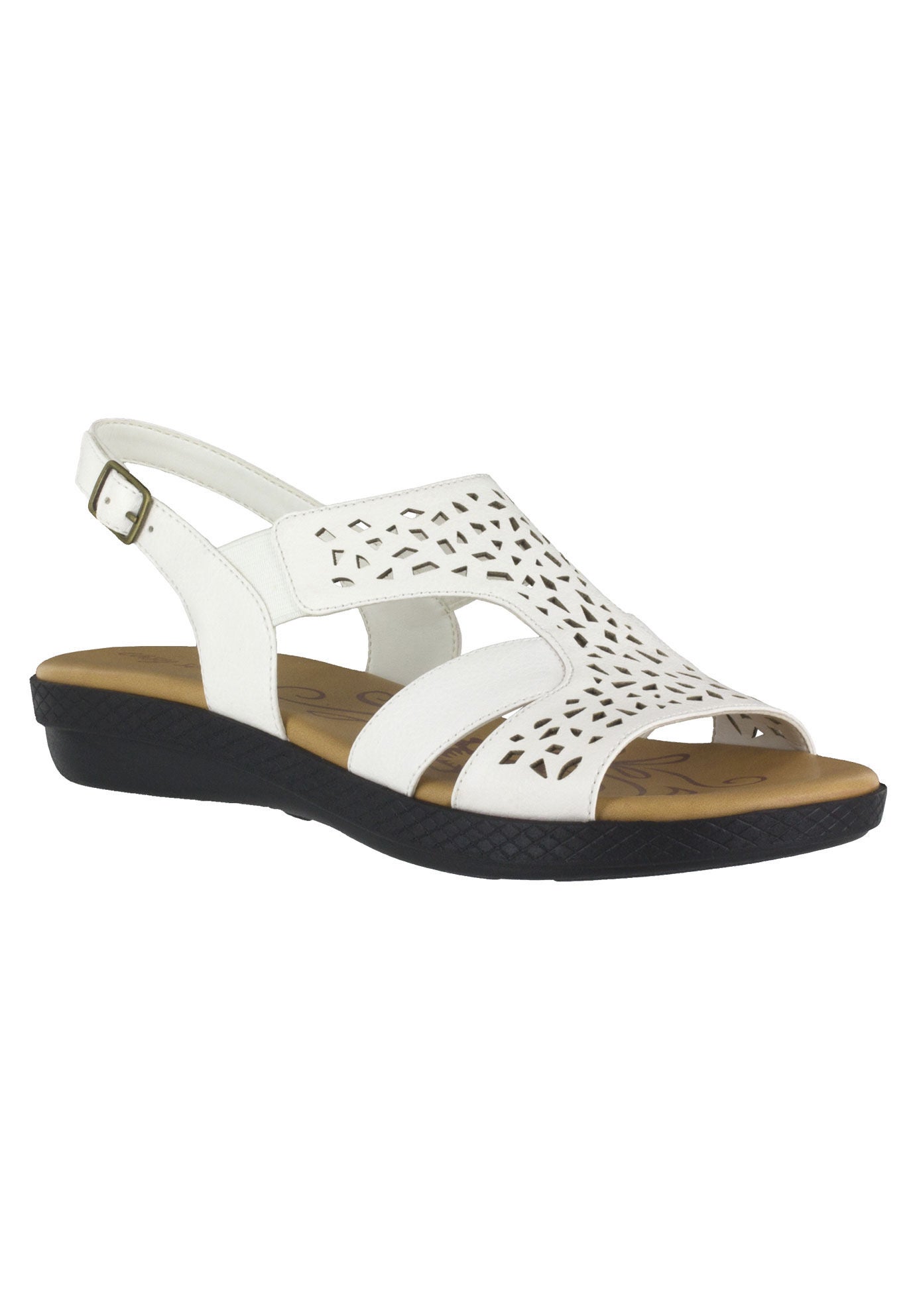 Bolt Sandals by Easy Street&reg;, WHITE, hi-res image number 0