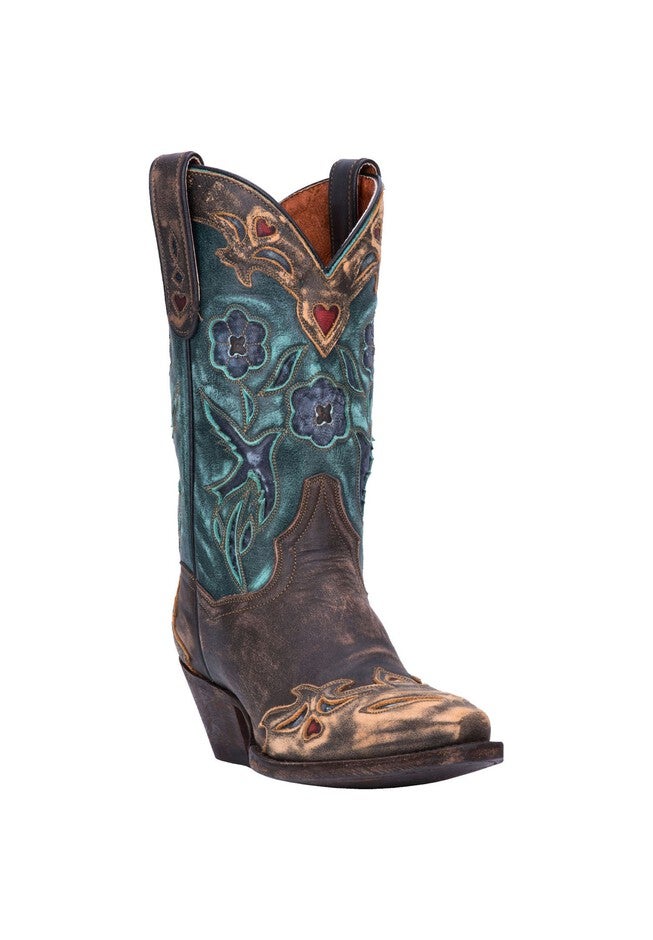 Vintage Bluebird Boot , CHOCOLATE TEAL, hi-res image number null