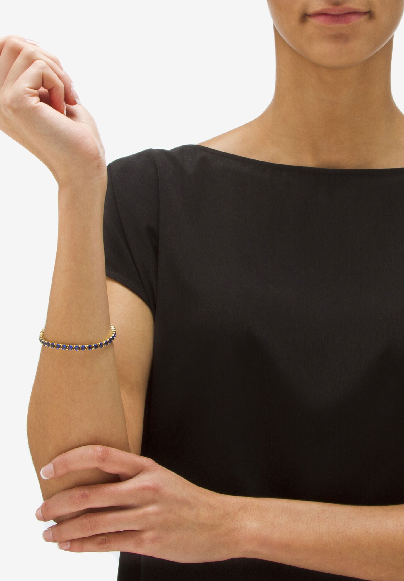 Birthstone Tennis Bracelet In Gold-Plated, , alternate image number 2