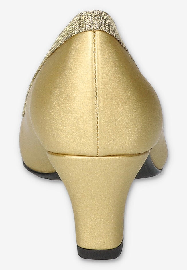 Kata Pump, GOLD SATIN, on-hover image number 1