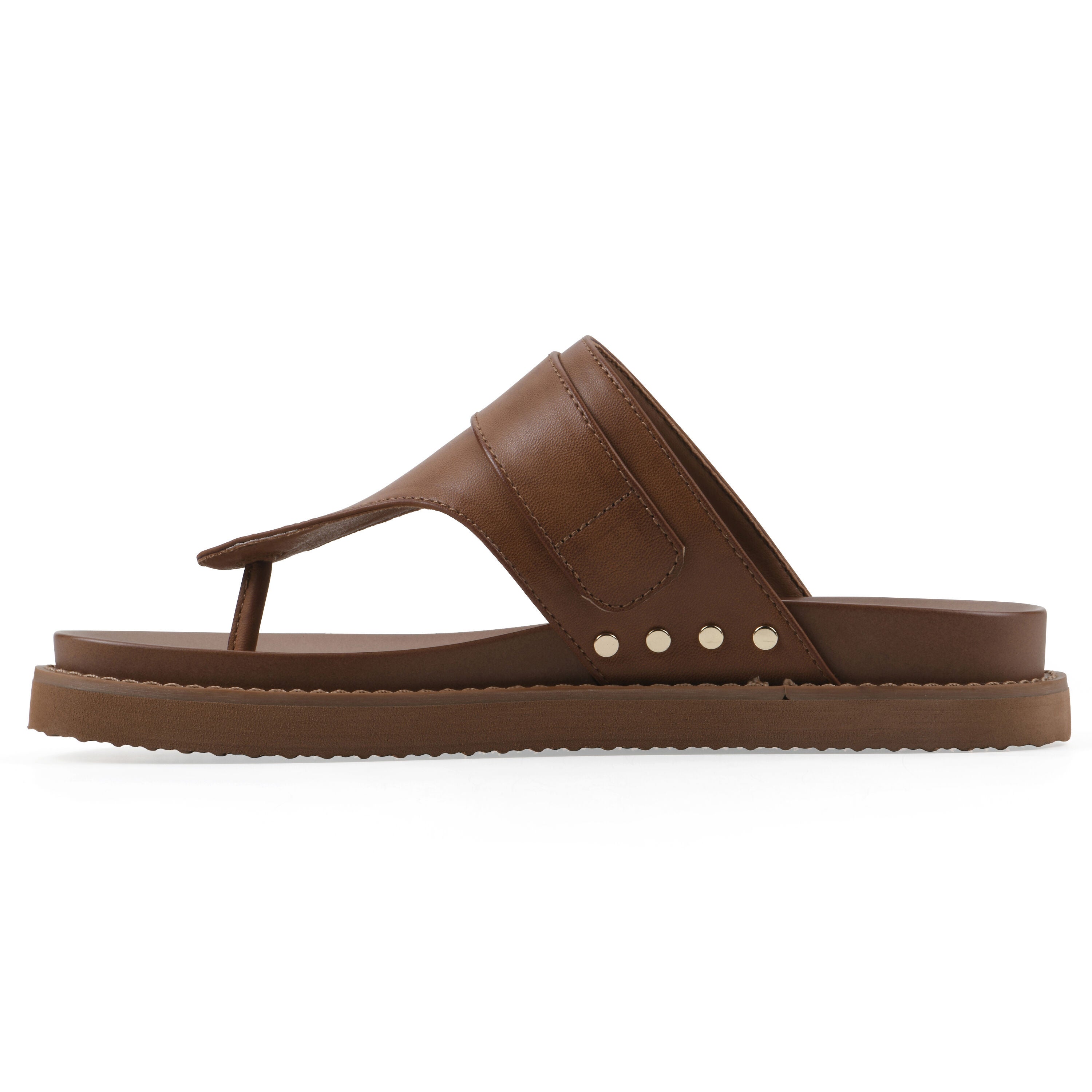 Malabar Thong Sandal, DARK TAN SMOOTH, alternate image number 3