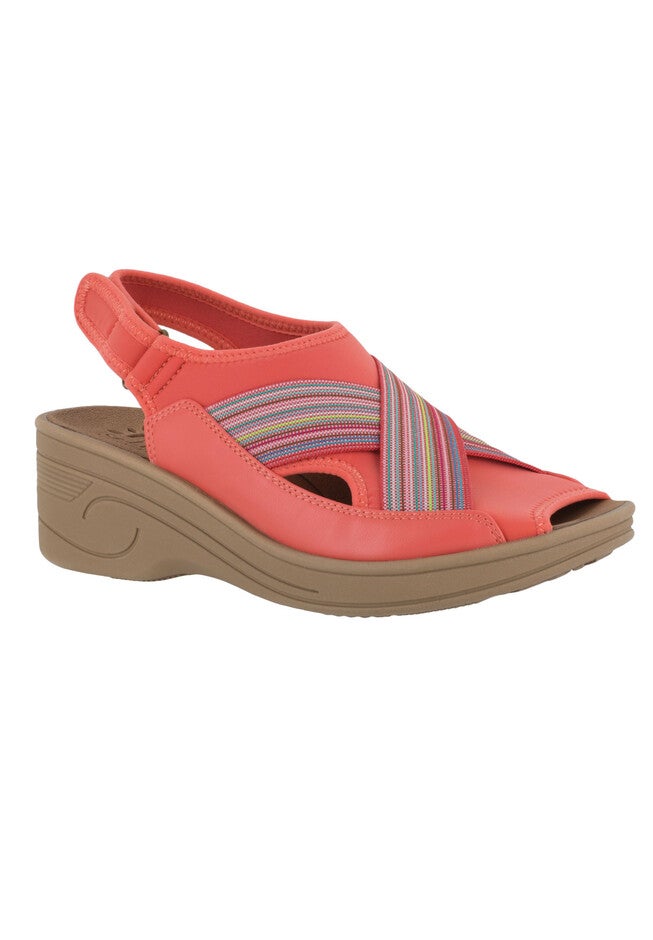 Delight Sandals by Easy Street®, CORAL NEOPRENE, hi-res image number null