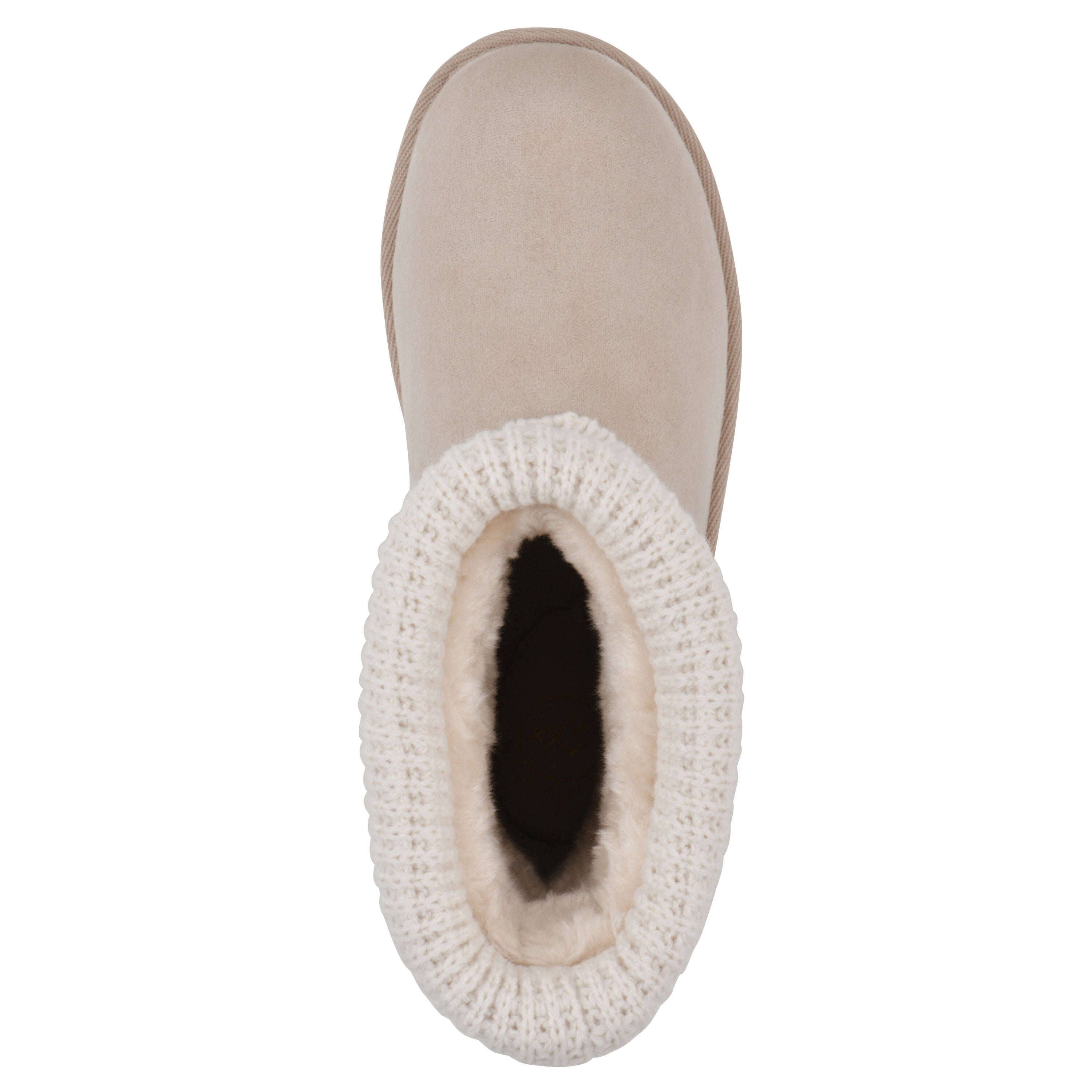 Brysons Fold-Over Sweater Bootie, SAND FABRIC, alternate image number 4
