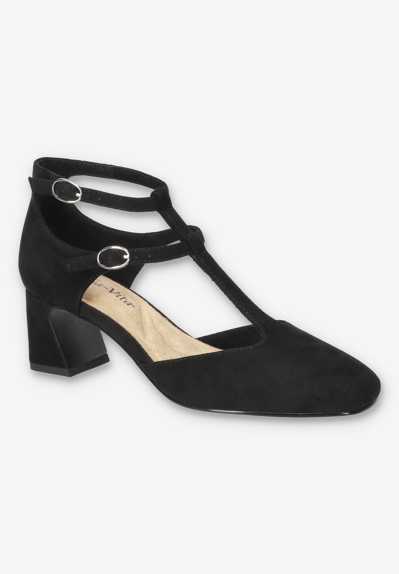 Harpswell Block Heel Pump, BLACK SUEDE, hi-res image number 0