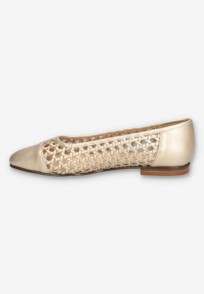 Beloved Square Toe Flat, CHAMPAGNE, alternate image number 4