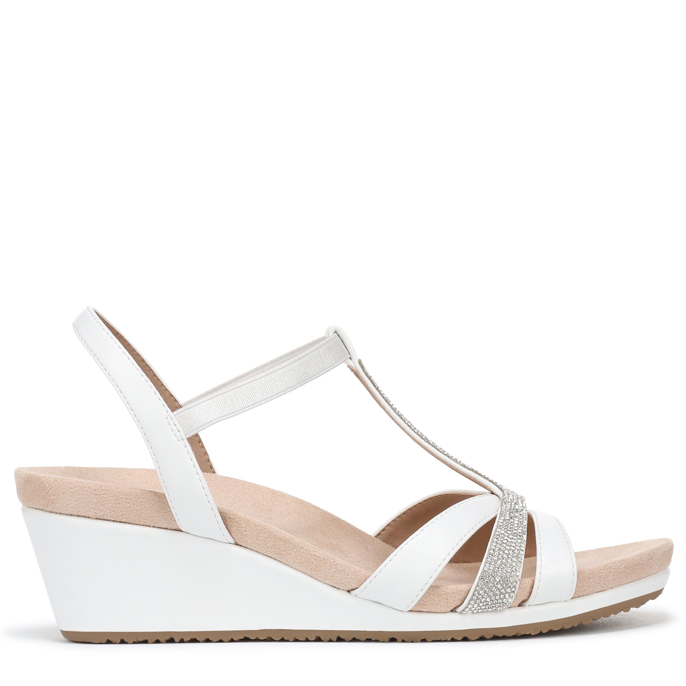Mimosa Wedge Sandal, WHITE, alternate image number 3