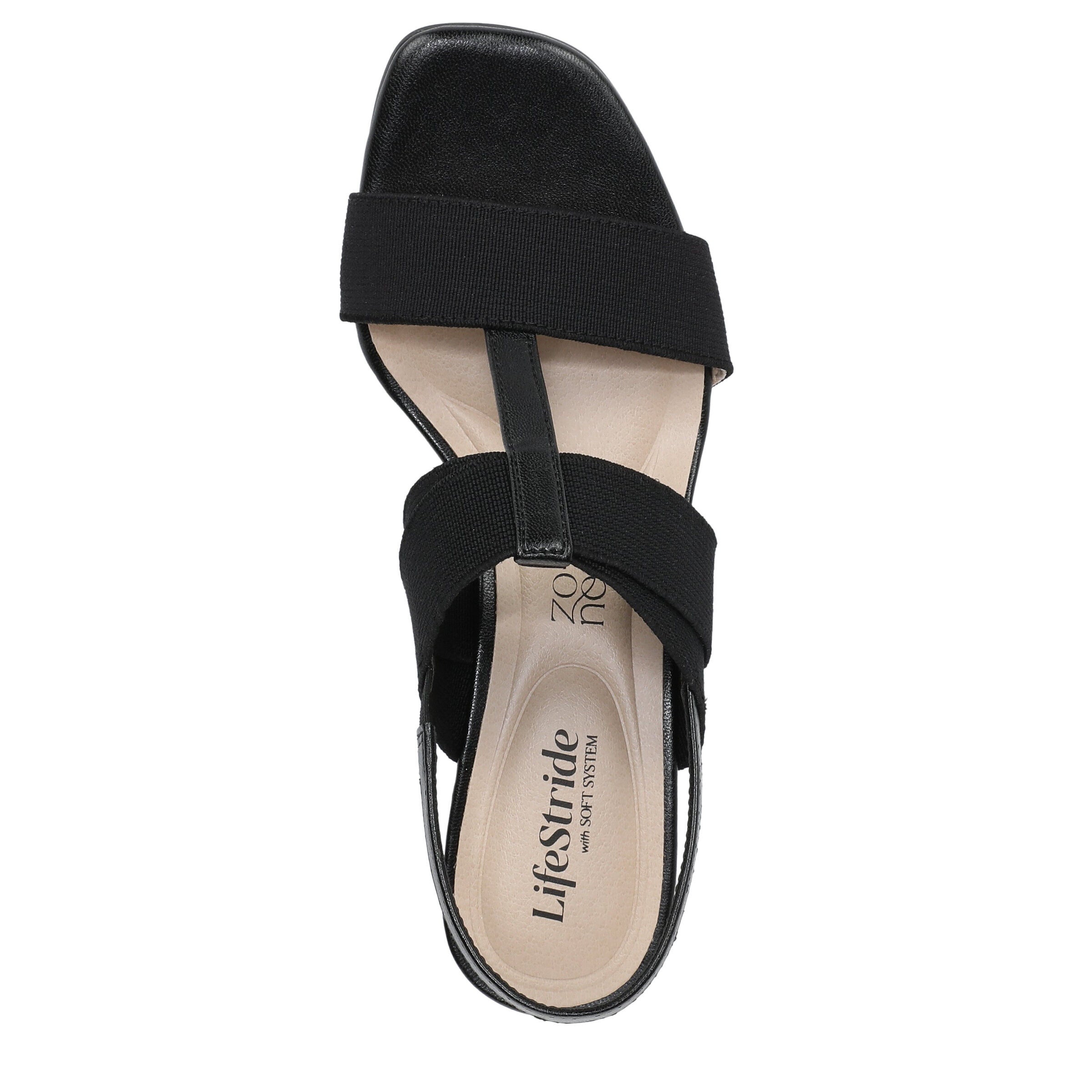 Sweet Slingback Wedge Sandal, BLACK, alternate image number 6