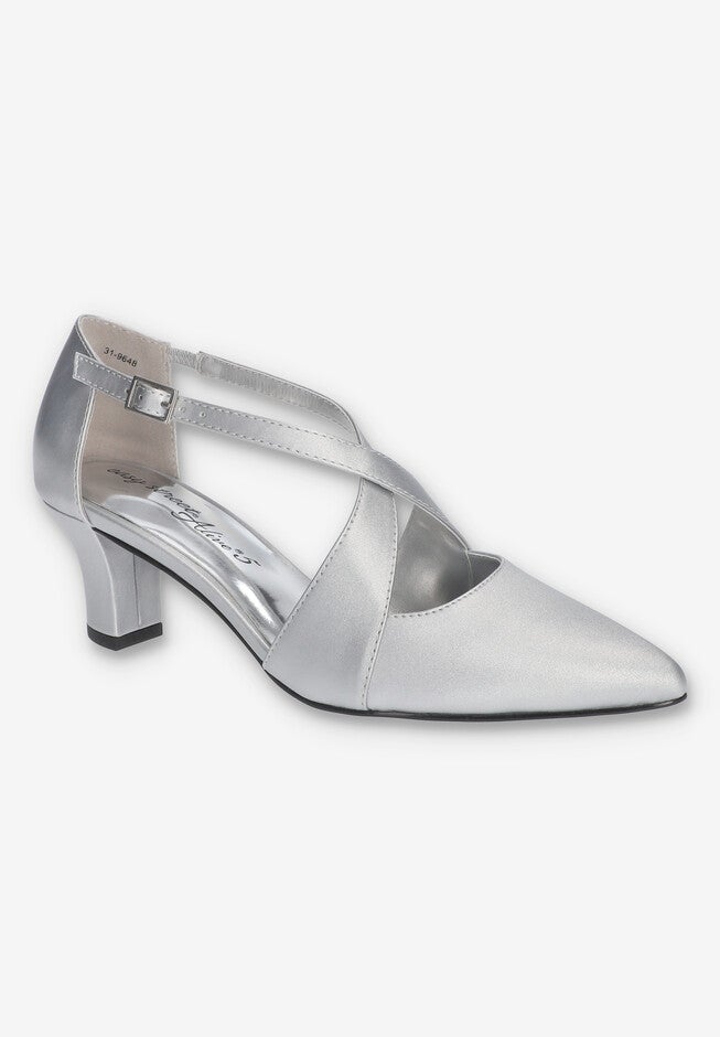 Elegance Pump, SILVER SATIN, hi-res image number 0
