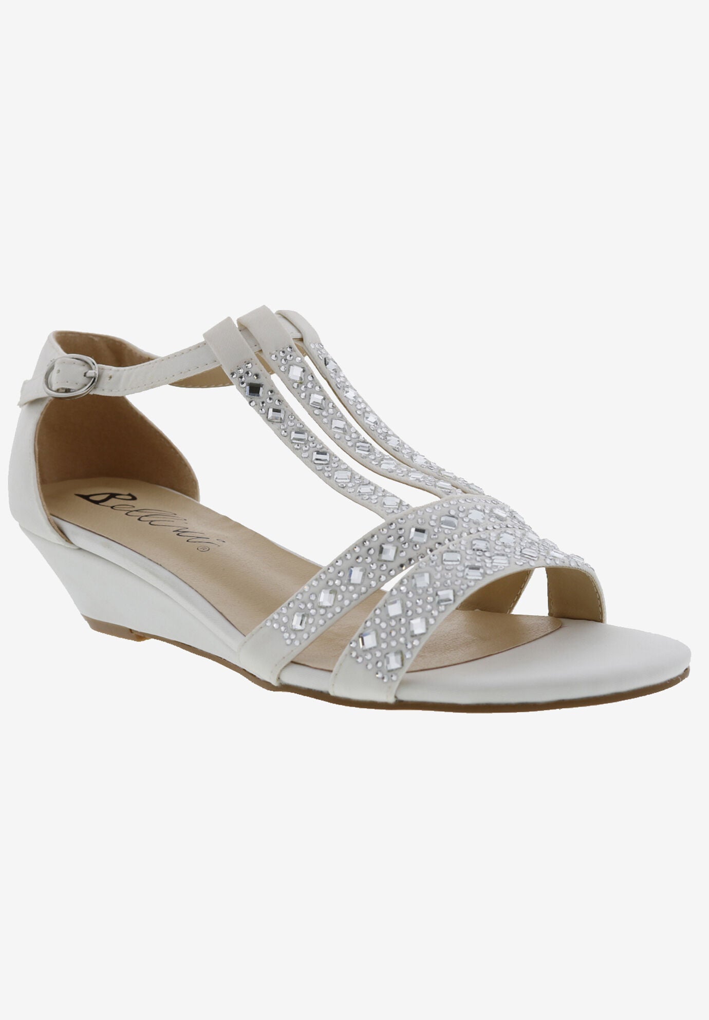 Laaris T-Strap Sandal, WHITE FABRIC, hi-res image number 0