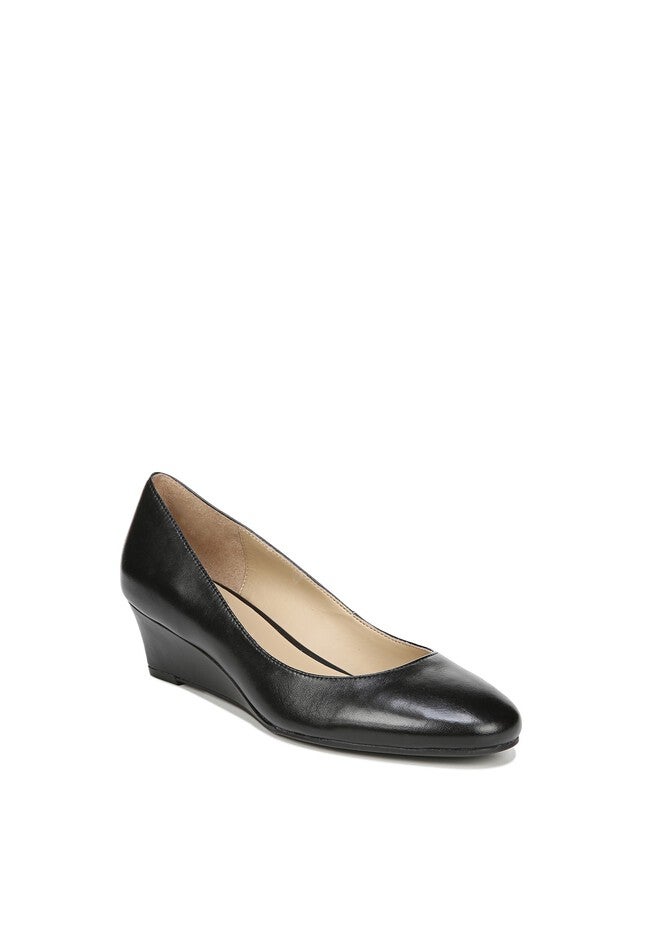 Pilar Wedge , BLACK LEATHER, hi-res image number null