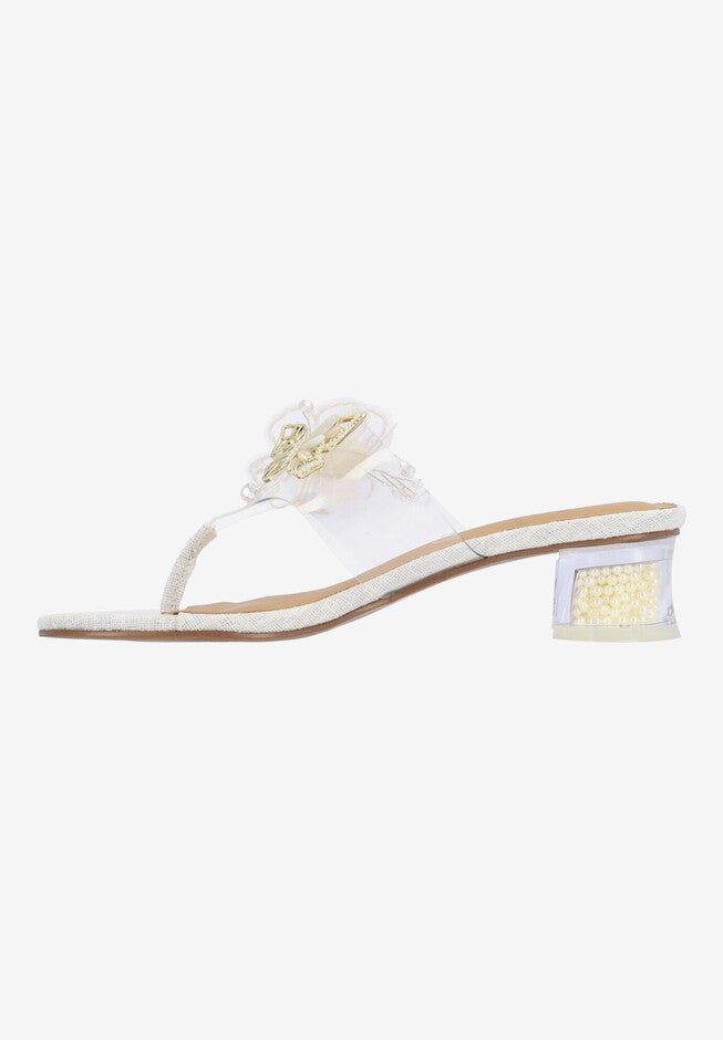 Flowerfly Thong Sandal, CLEAR WHITE GOLD, alternate image number 5