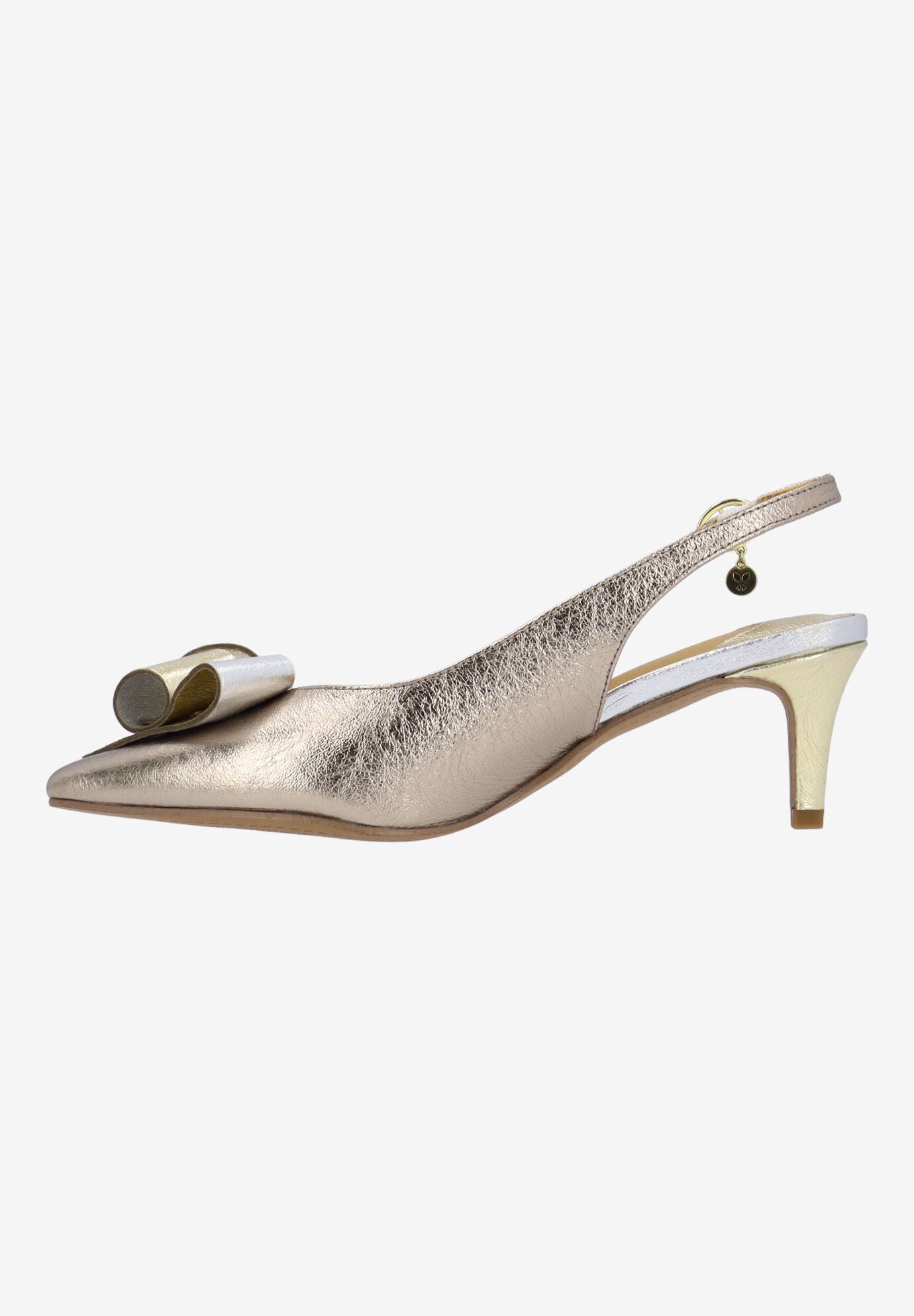 Delara Slingback Pump, TAUPE GOLD SILVER, alternate image number 4