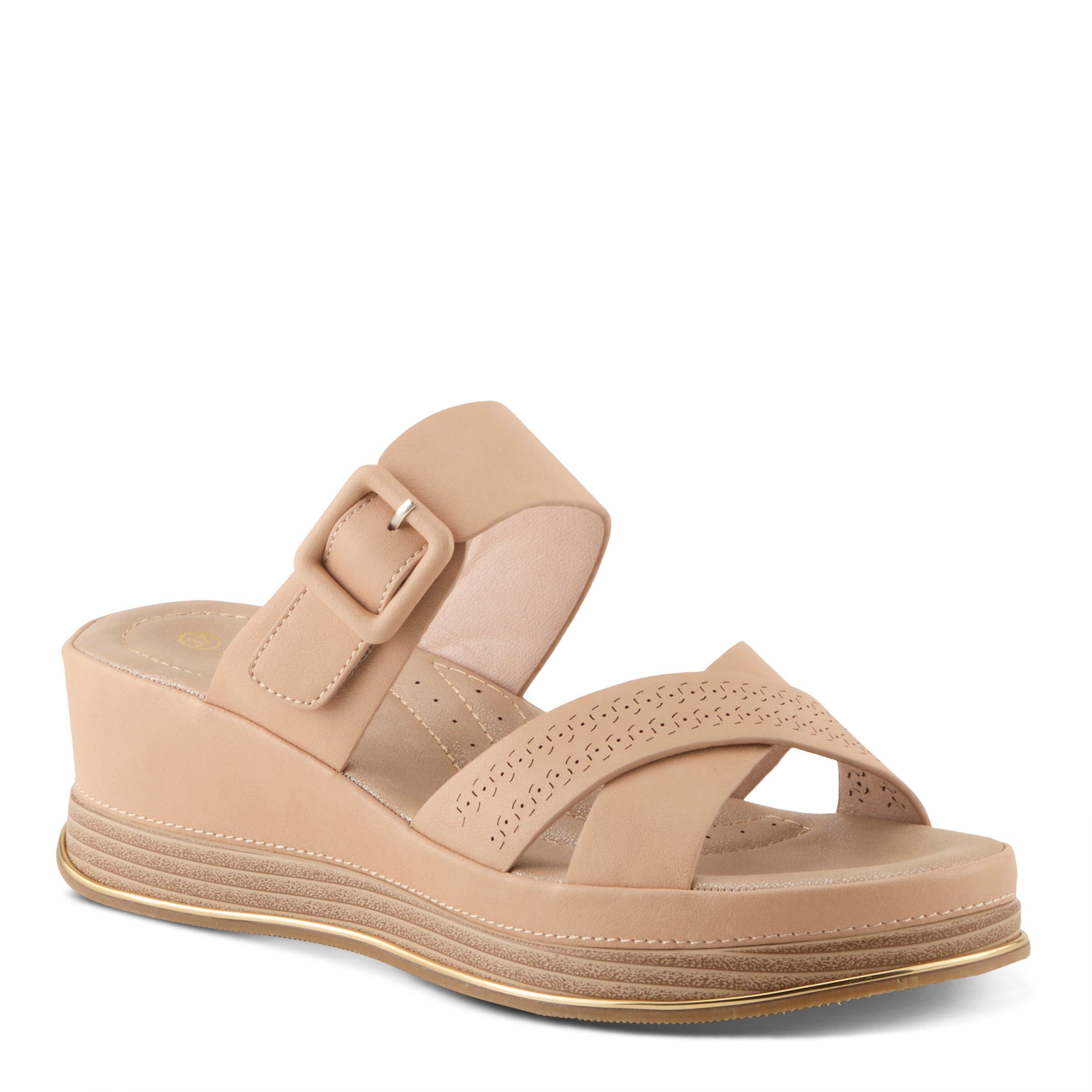Cattaneo Wedge Sandal, BEIGE, hi-res image number 0