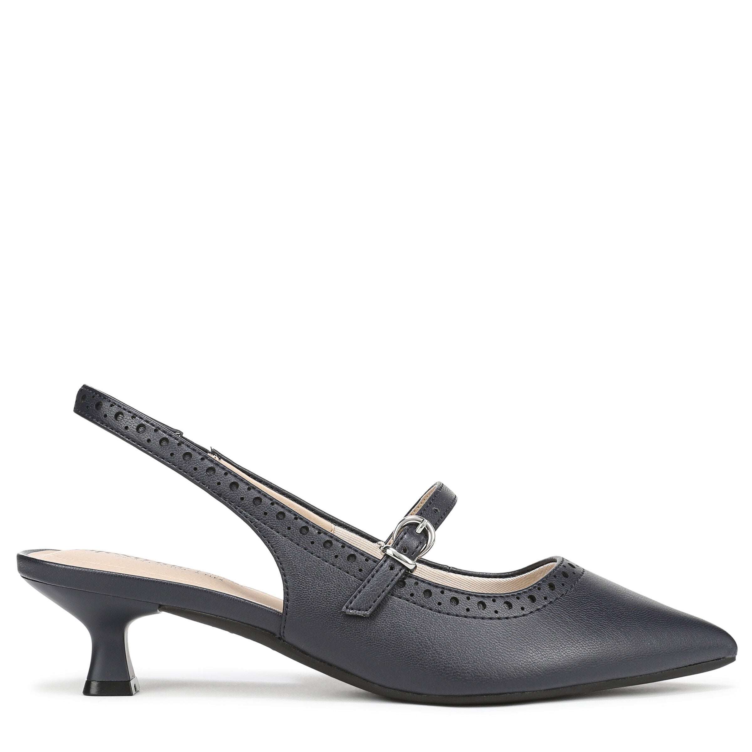 Marilyn Slingback Pump, LUX NAVY, alternate image number 3