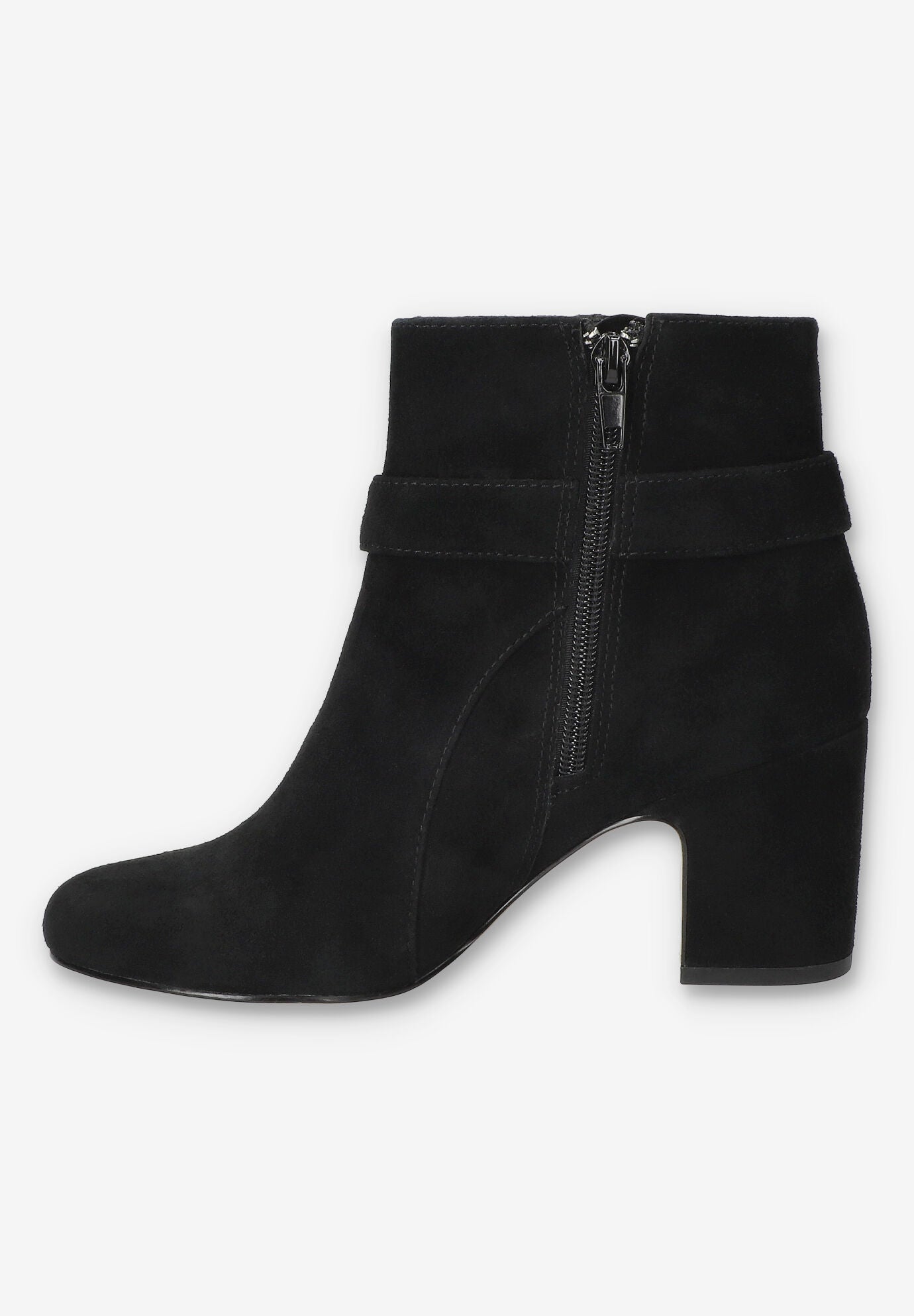 Gamela Dress Ankle Boot, BLACK SUEDE LEATHER, alternate image number 4