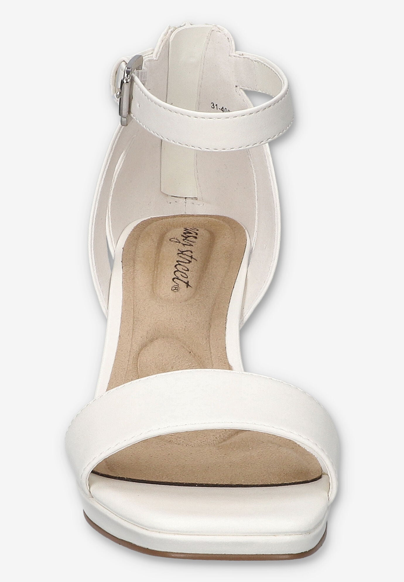 Ro Square Toe Heeled Sandal, WHITE, on-hover image number 1