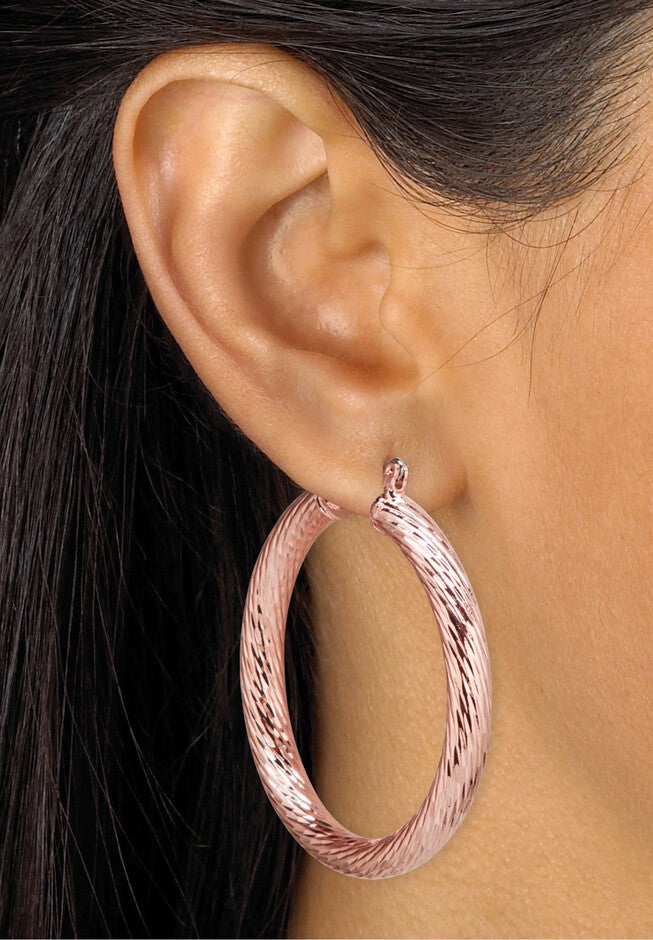 Mutil Colored Plated Hoop Earring 4 Pair Set, , alternate image number null