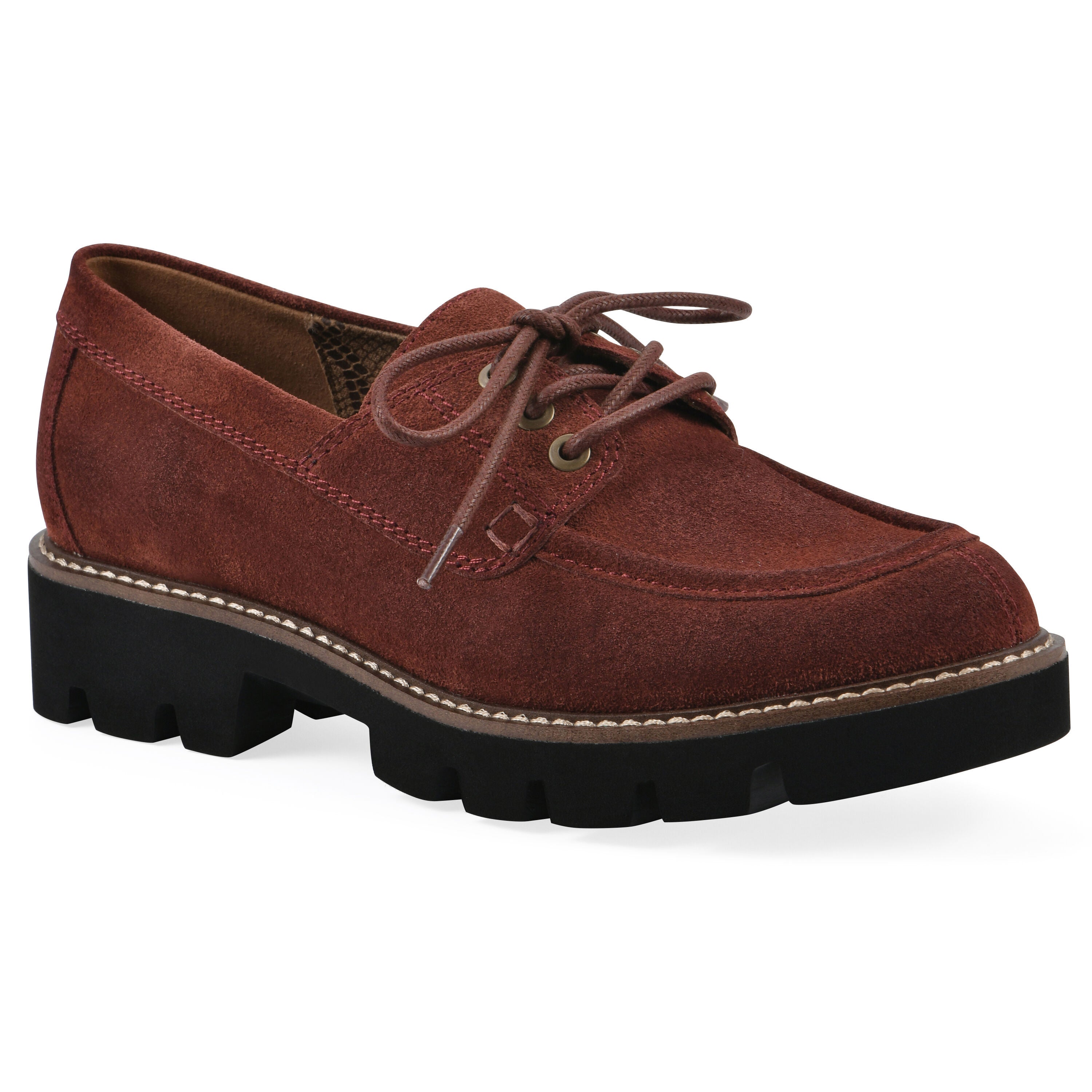 Gino Lug Sole Loafer, RUST SUEDE, hi-res image number 0