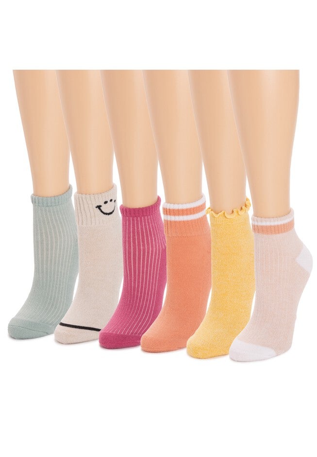 Women'S 6 Pack Dream Step Mini Crew Socks, , on-hover image number null