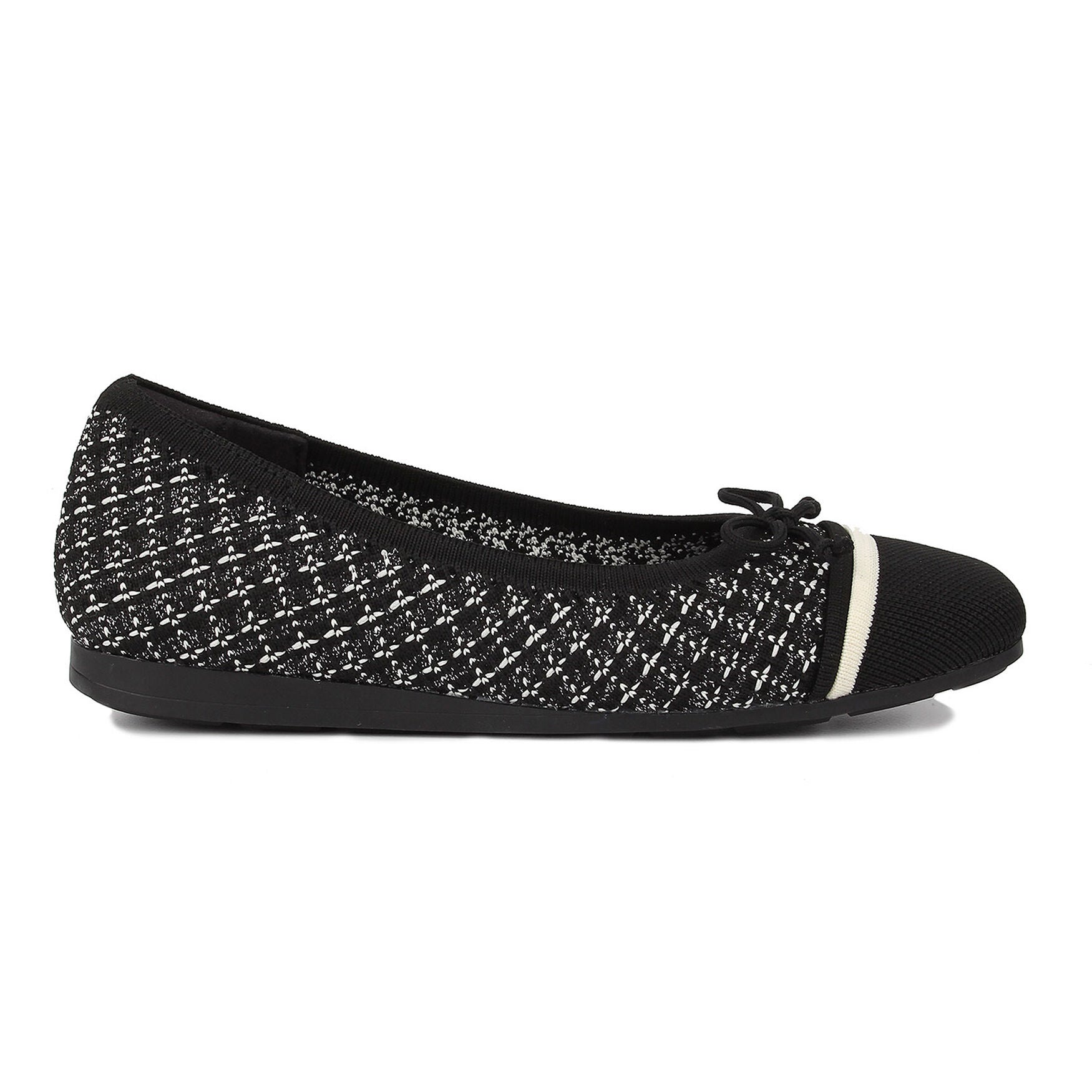 Noelle Knit Flat, BLACK, alternate image number 2