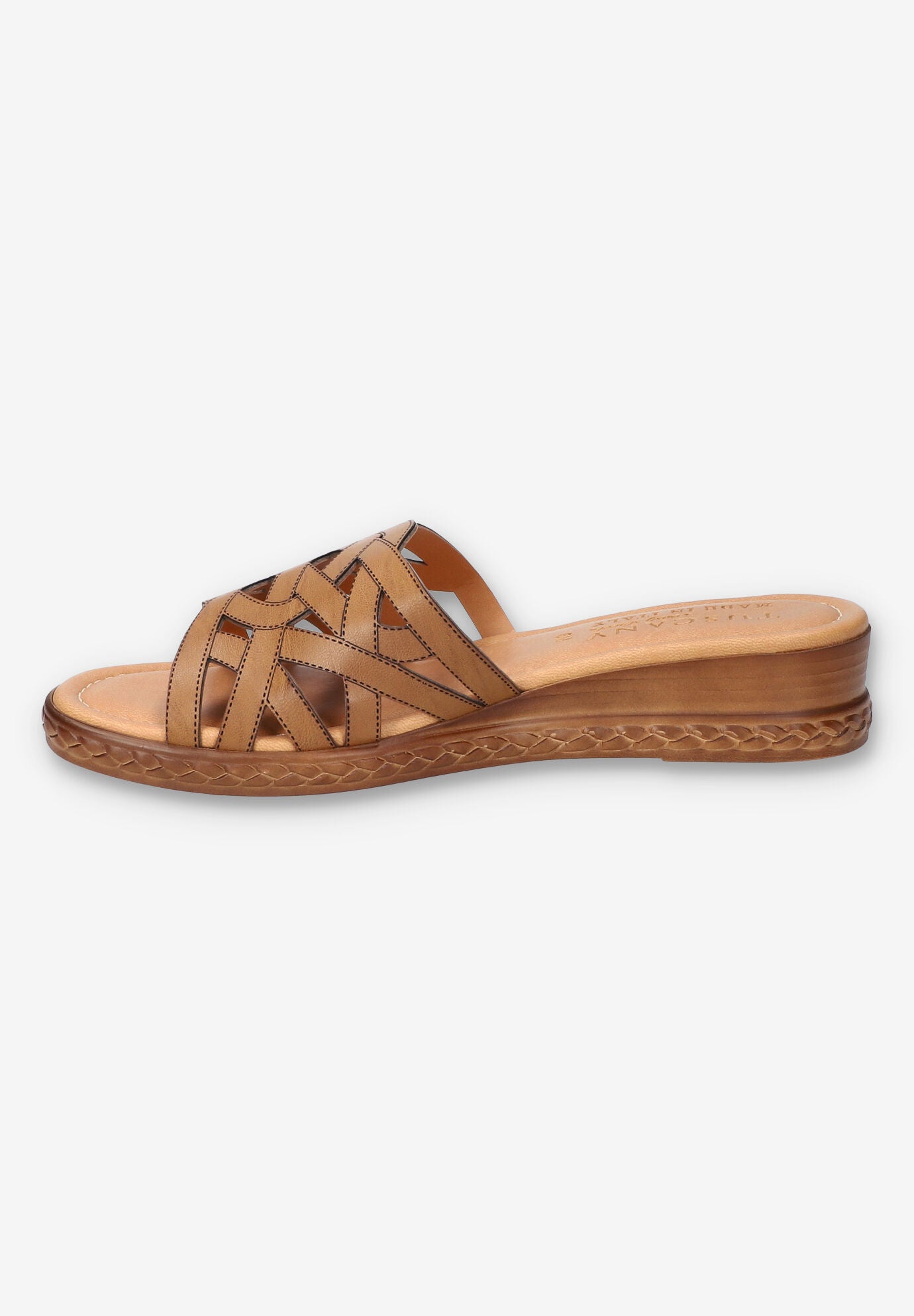 Edda Wedge Sandal, COGNAC, alternate image number 4