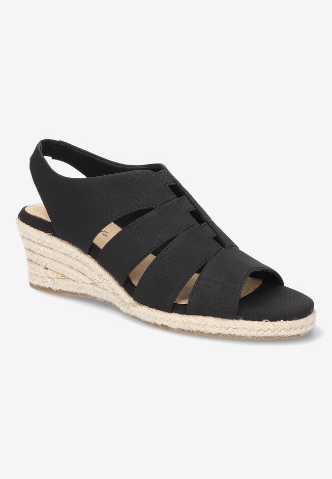 Aziza Espadrille, BLACK LINEN PRINT, hi-res image number null