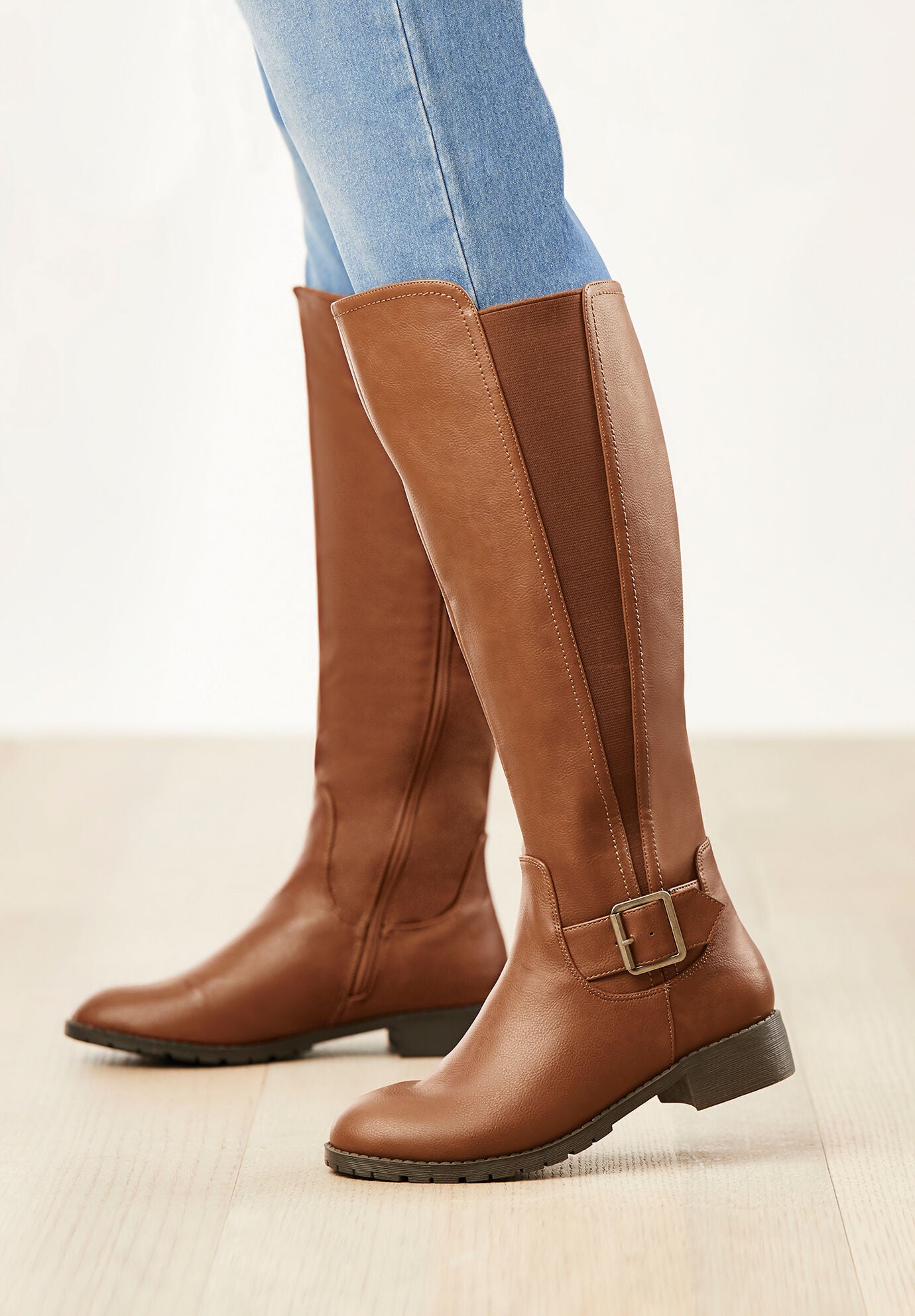Ladies The Milan Wide Calf Boot Black Jessica London
