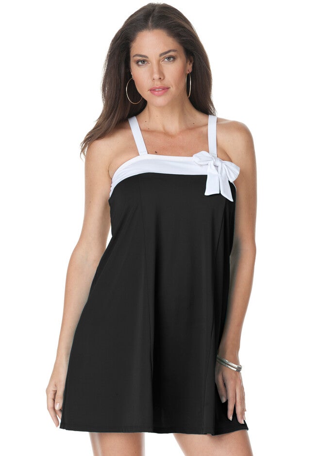 Side Bow Swimdress, NO COLOR, hi-res image number null