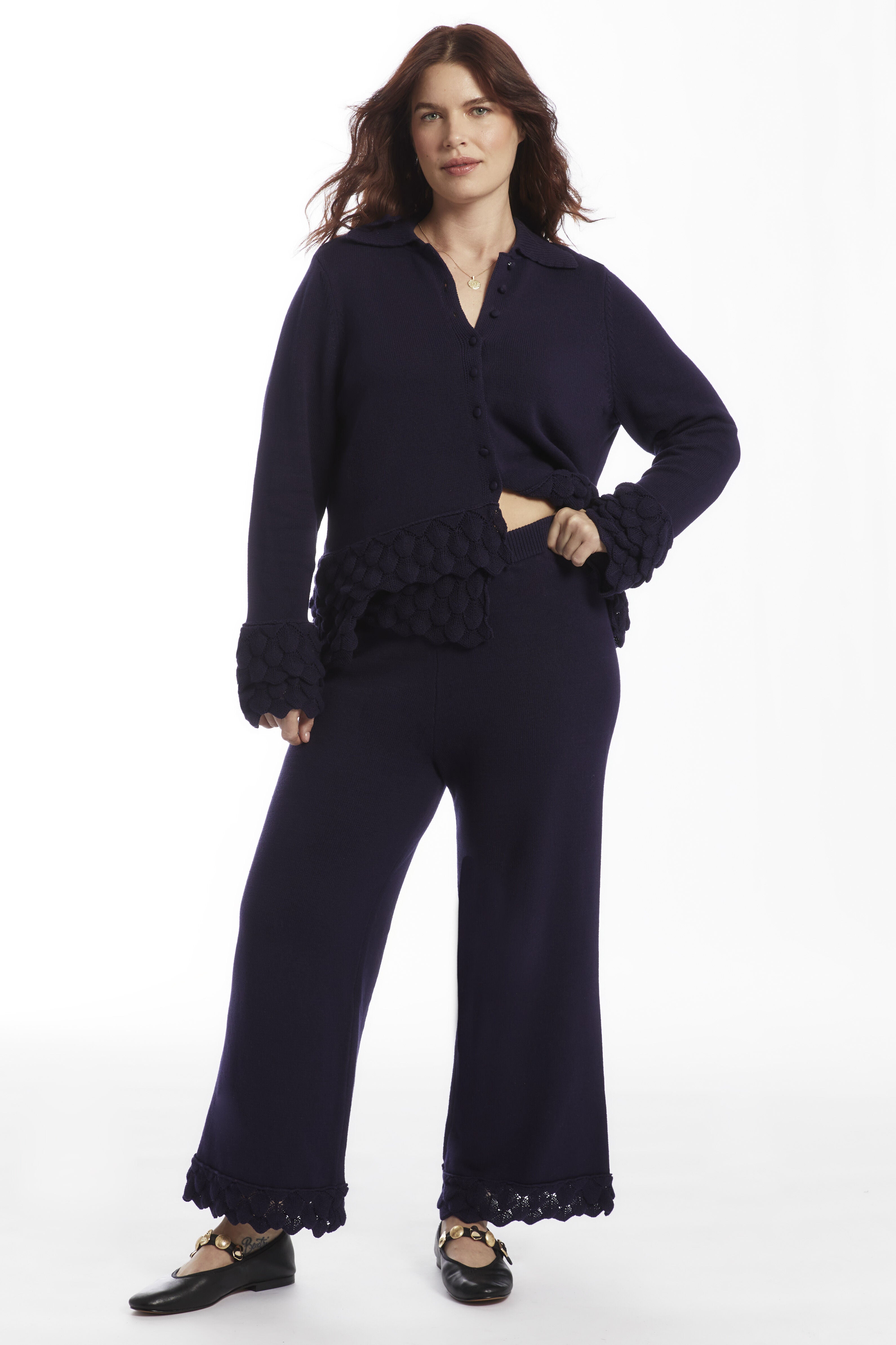 Ruffle Detail Sweater Pant