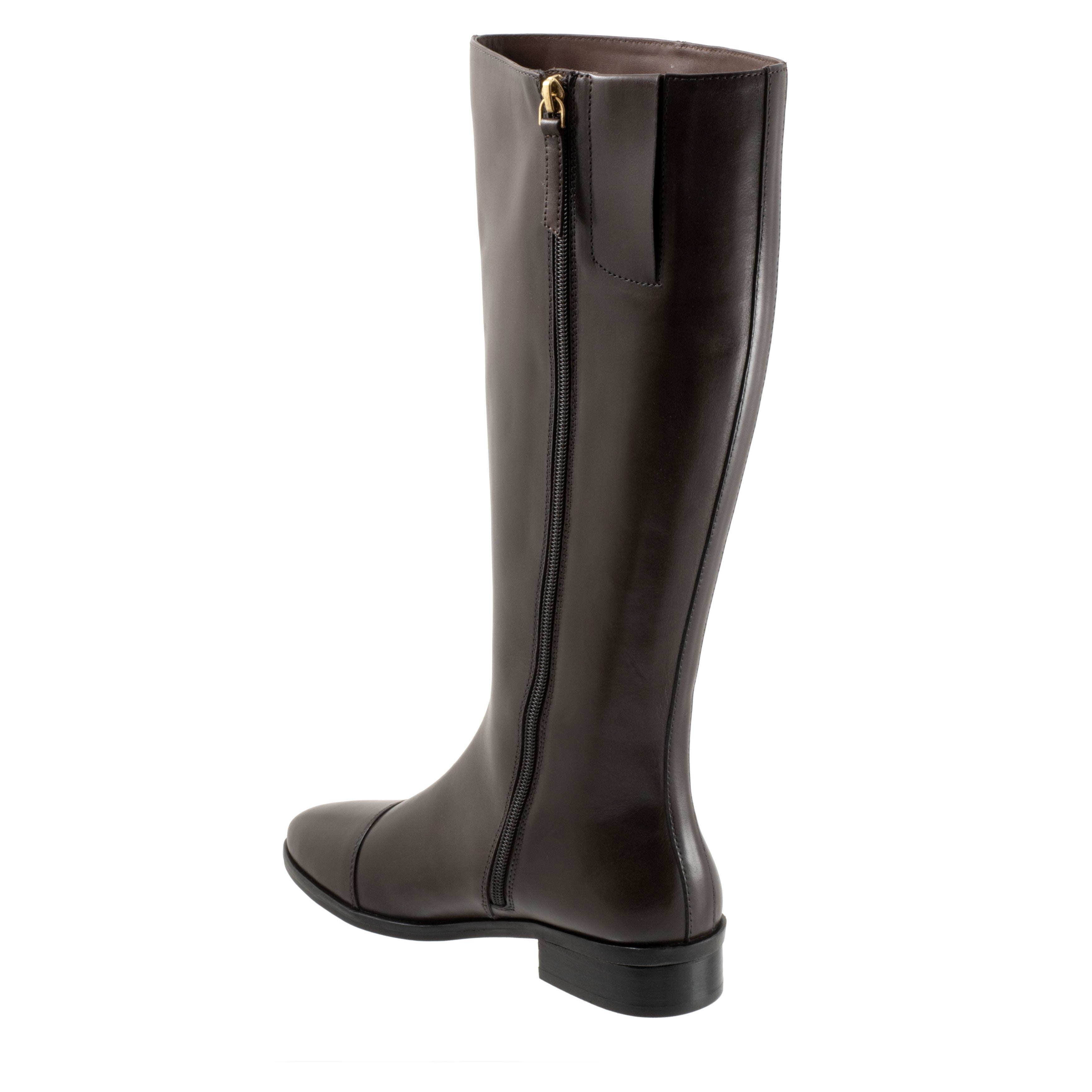 Alexis Wide Calf Boot, DARK BROWN, on-hover image number 1