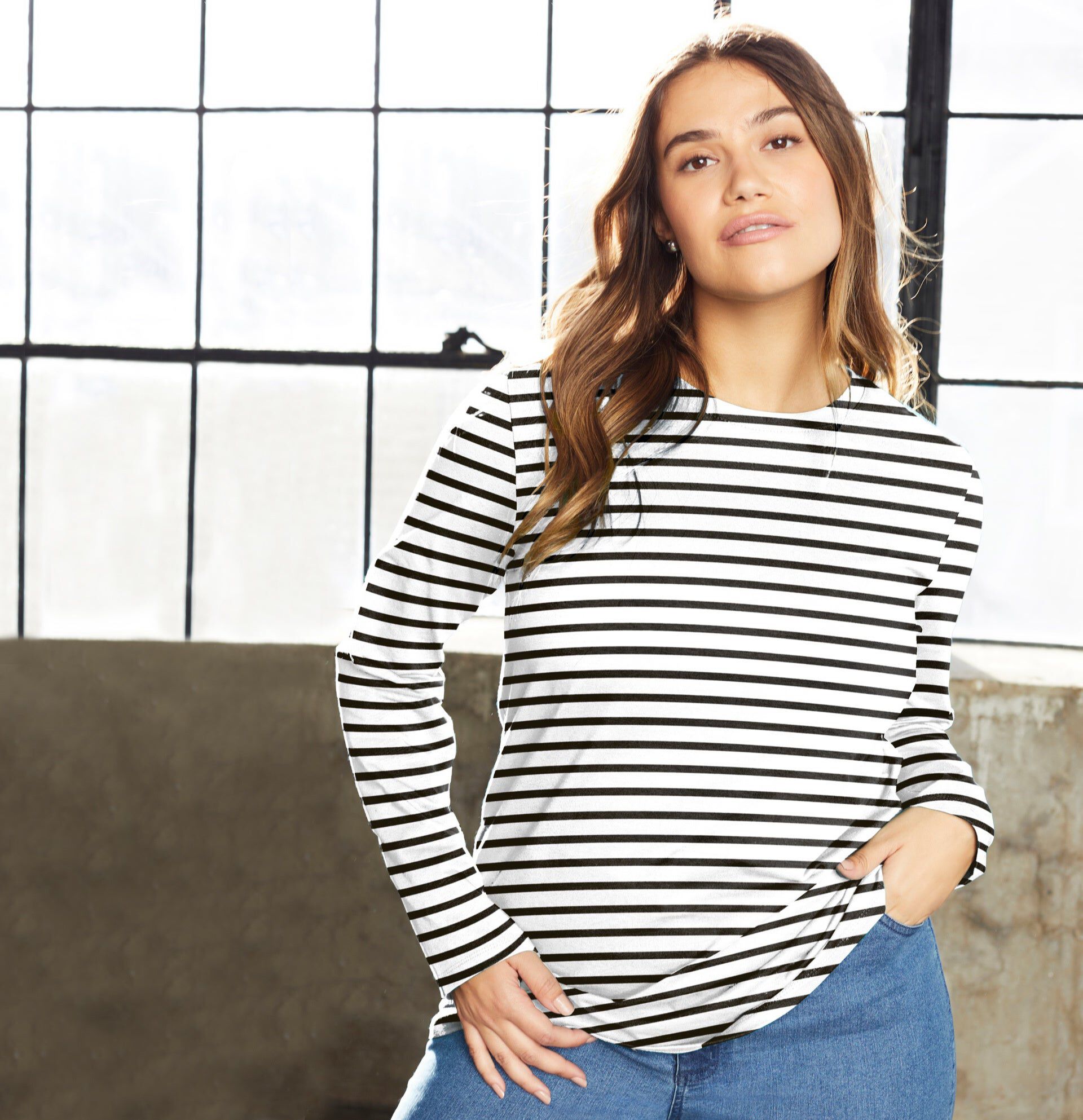 Long-Sleeve Crewneck One + Only Tee