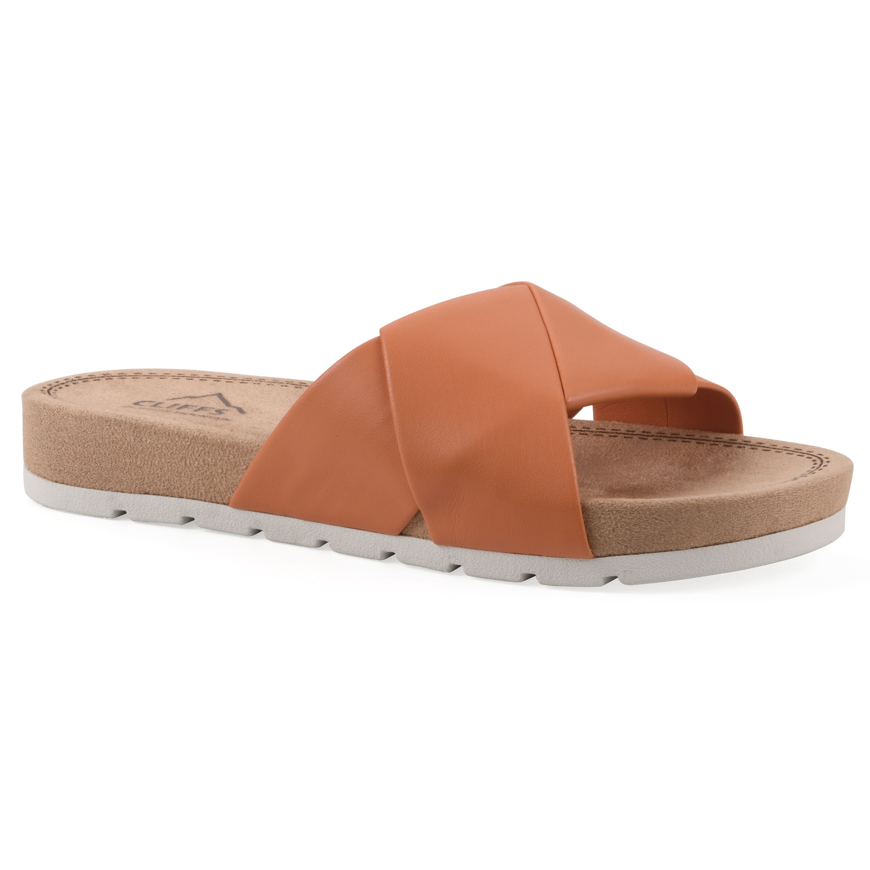 Tincie Slide Sandal, ORANGE SMOOTH, hi-res image number 0